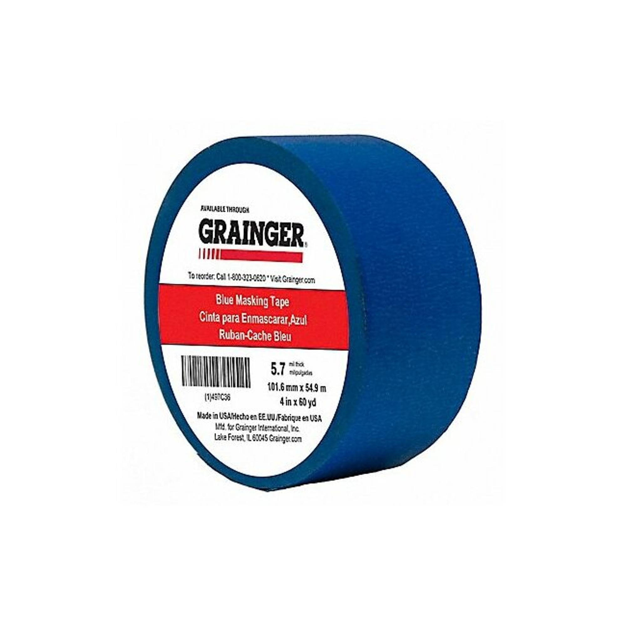 Professional Painter's Tape 4 Inch x 60 Yards - 5.7 Mil Thick with Rubber Adhesive - Indoor Use Only (50°F to 200°F) - Perfect for Wall Painting, DIY Projects, and Home Decor - 1 Roll