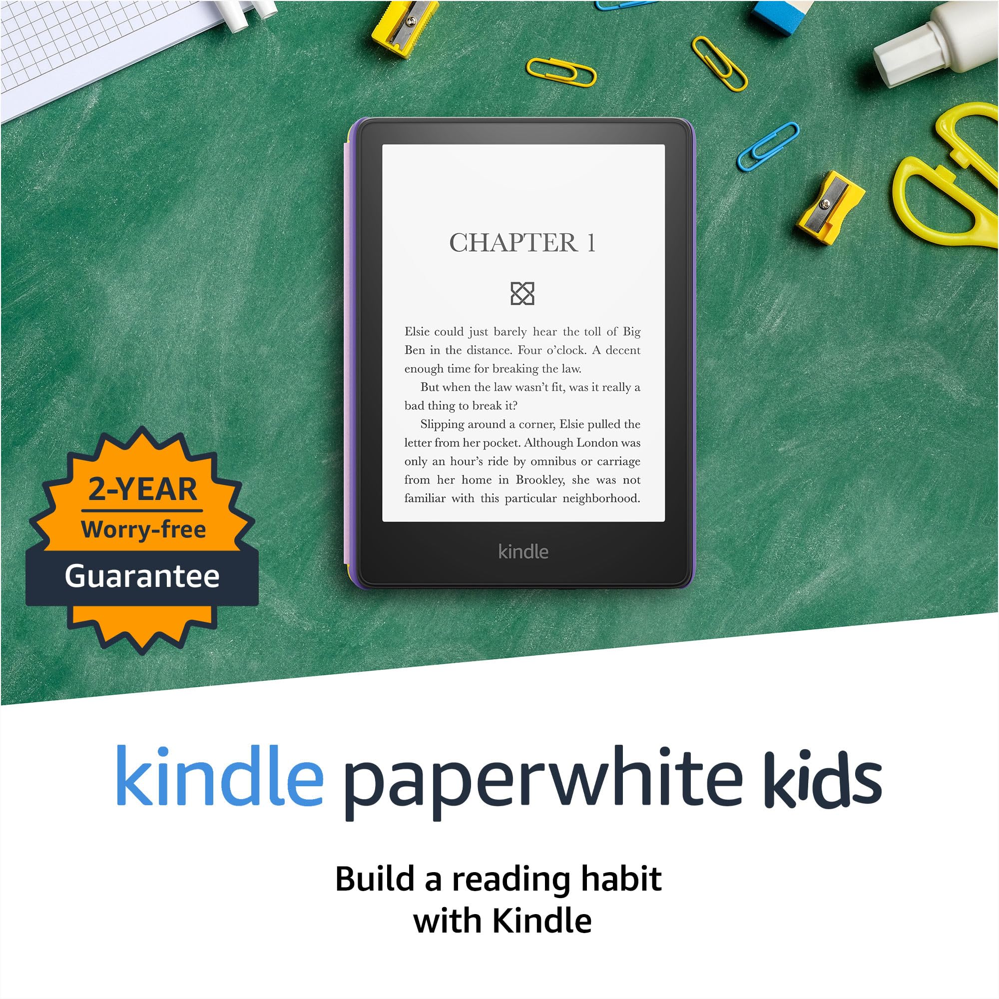 Kindle Paperwhite Kids - 16GB E-Reader with Robot Dreams Cover | Encourages Daily Reading for Children | Perfect for Bedtime Stories, Travel & Learning