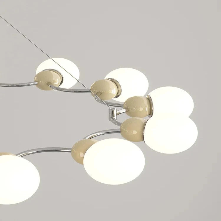 Modern Sputnik Glass Sphere Chandelier - 12/15 Light Fixture for Dining Room, Living Room & Bedroom Lighting | Stylish Mid-Century Ceiling Lamp for Home Decor