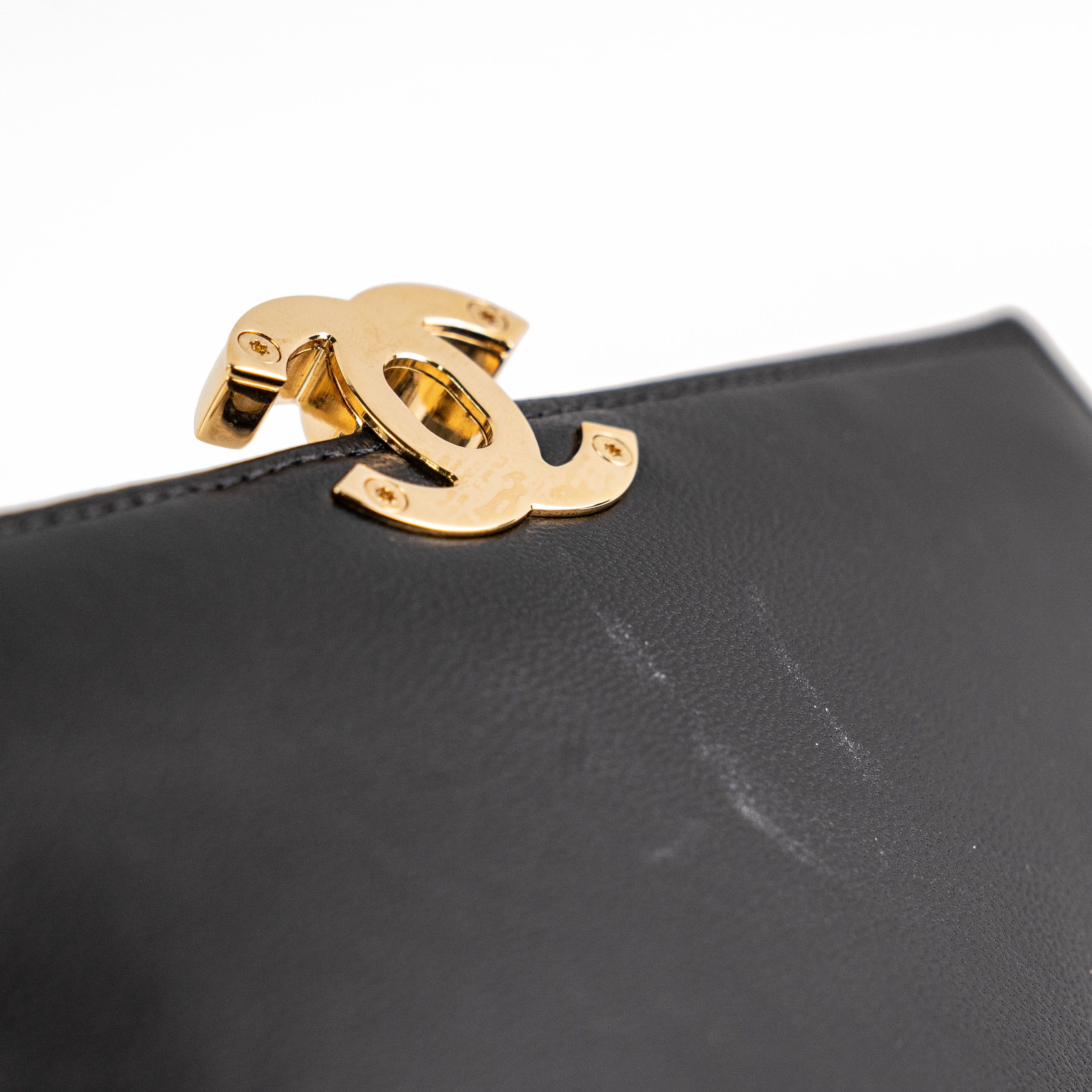 Chanel Seasonal Rectangular Black and Gold Box Bag with Microchip - Luxury Designer Handbag for Women, Perfect for Evening Parties, Date Nights & Special Occasions