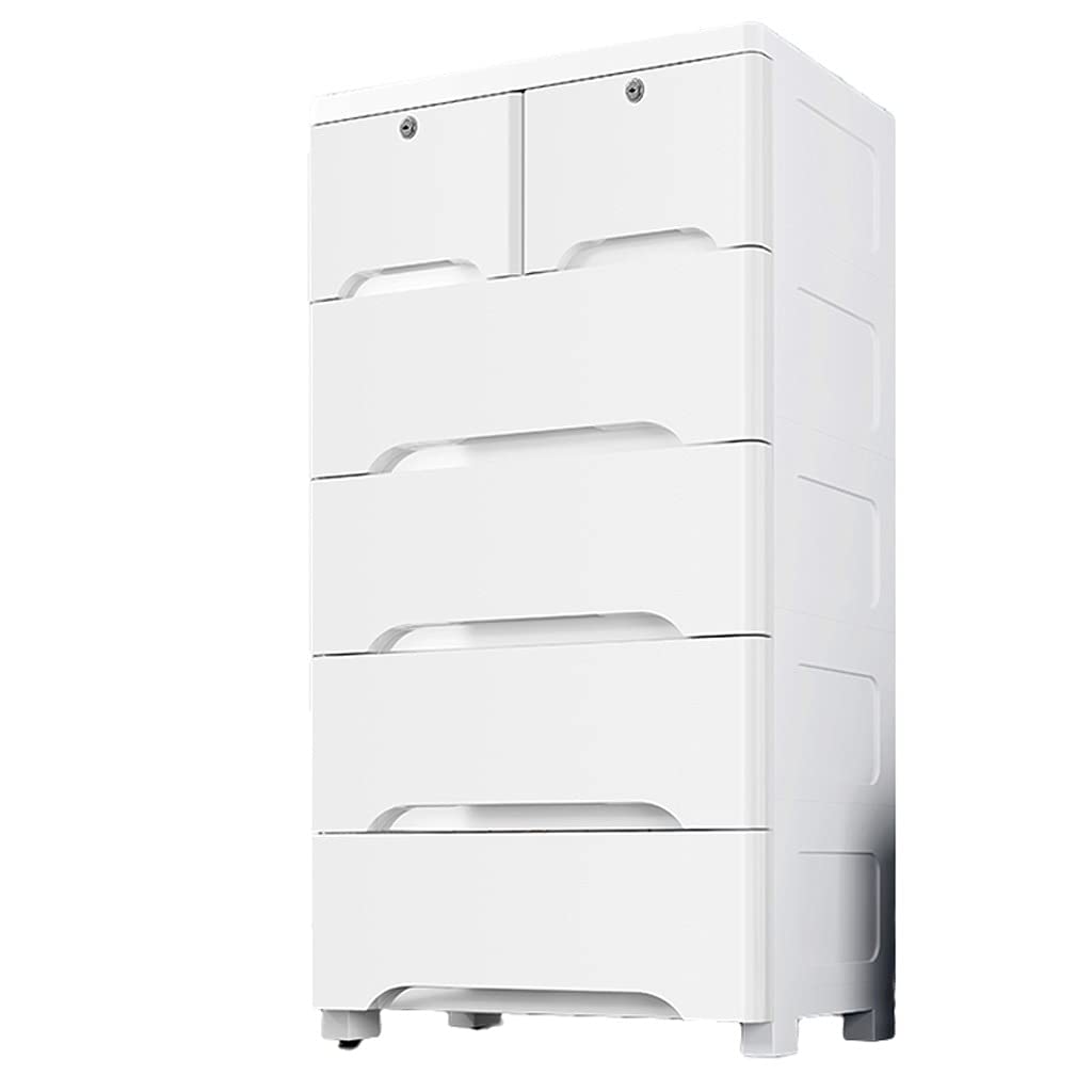 ZHAOSHUNLI 3-Tier White Plastic Storage Cabinet with Drawers - Organizer for Kitchen, Bedroom, Closet & Office - Space-Saving Wardrobe for Home Organization