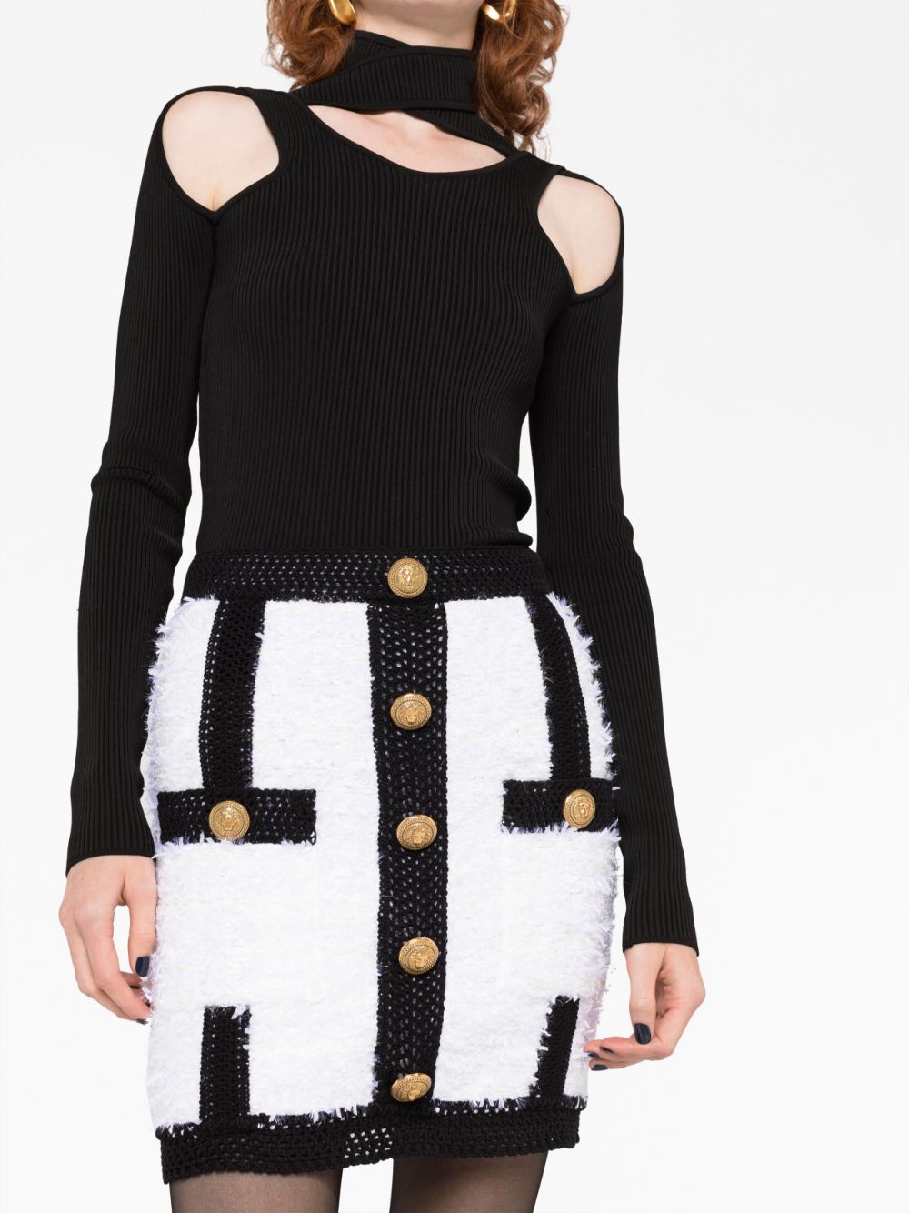 Balmain White Skirts for Women - Elegant High-Waisted A-Line Mini Skirt | Perfect for Parties, Dates & Office Wear
