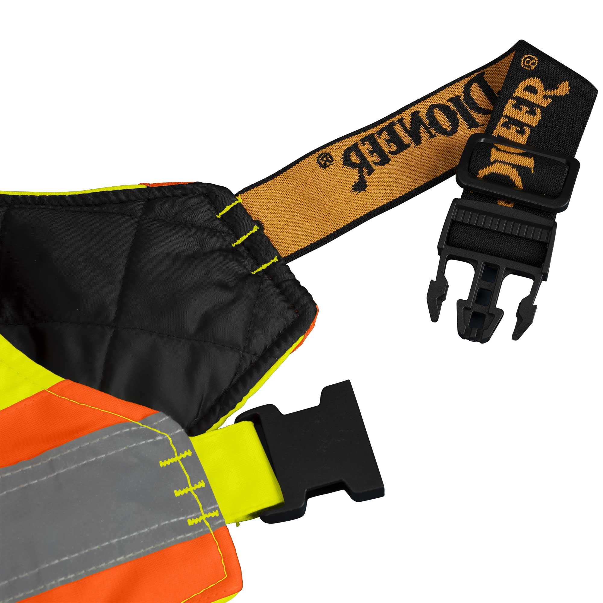 Pioneer High Visibility Waterproof Bib Overalls for Men & Women - Insulated Safety Work Pants with Reflective Strips - Ideal for Construction, Road Work & Outdoor Winter Jobs