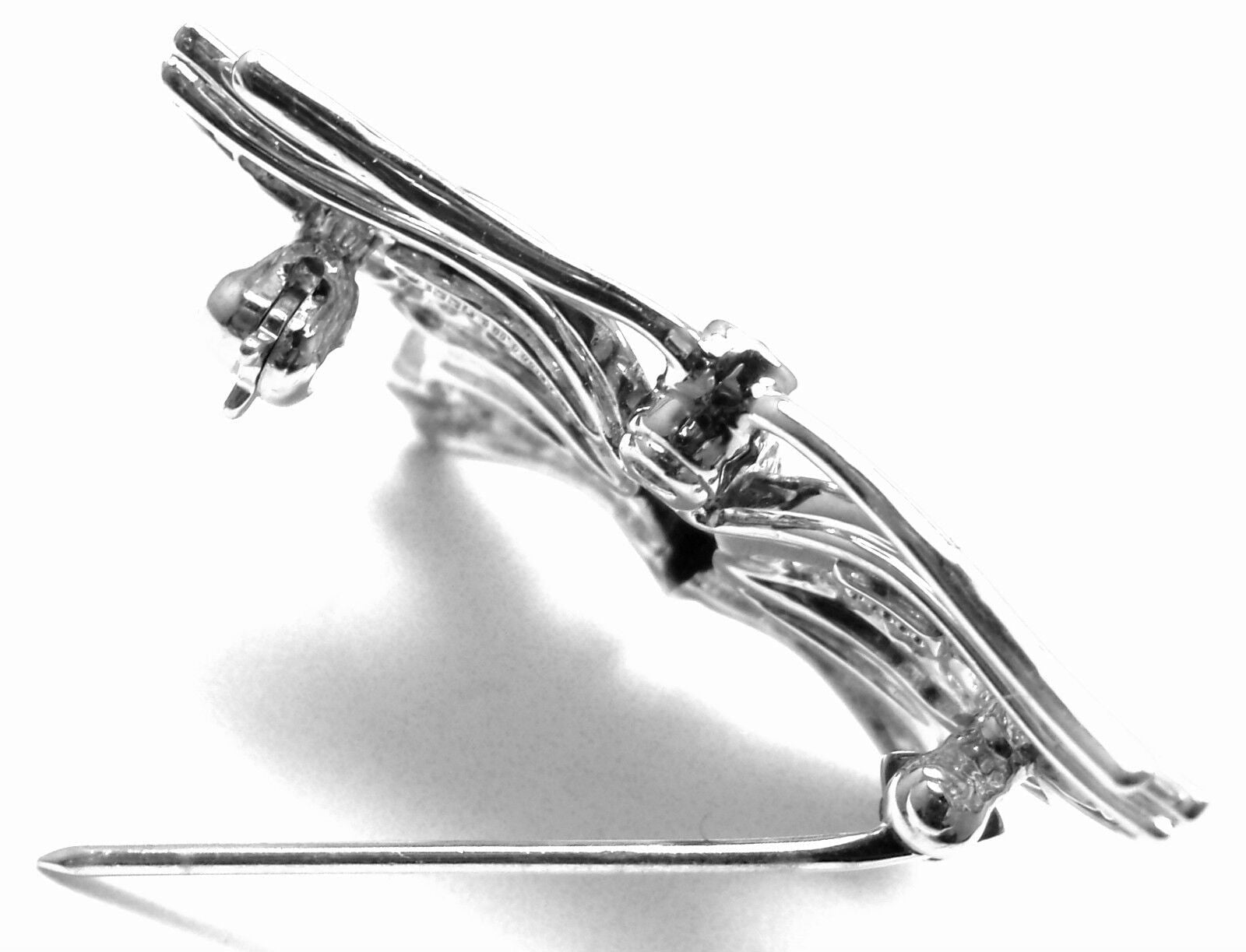 Authentic TIFFANY & CO Platinum Diamond Butterfly Brooch Pin - Luxury Jewelry Gift for Women, Elegant Accessory for Special Occasions & Formal Events