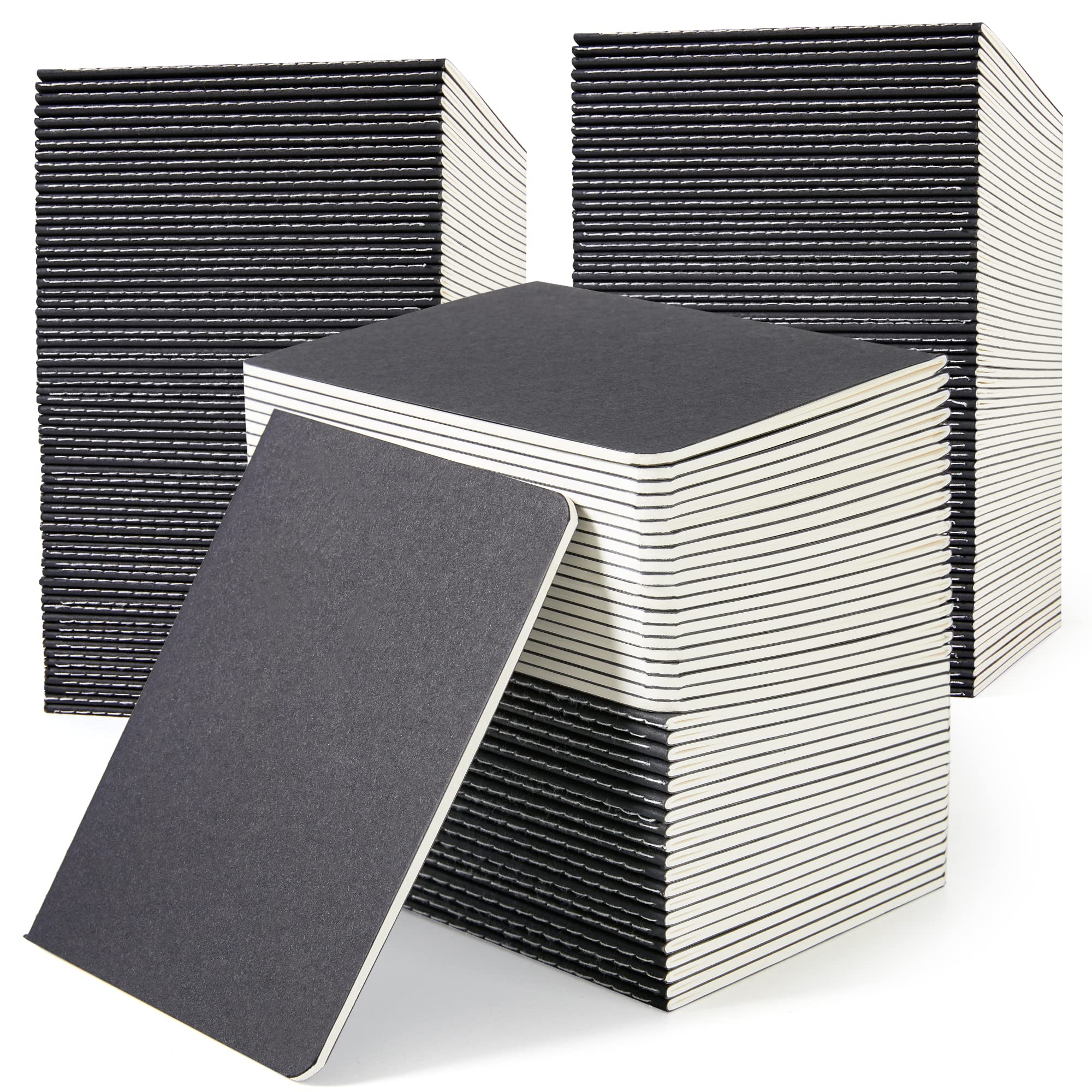 Feela 170-Pack Blank Kraft Notebooks - Unlined Mini Sketchbook for Drawing & Writing, A6 Size (4.25