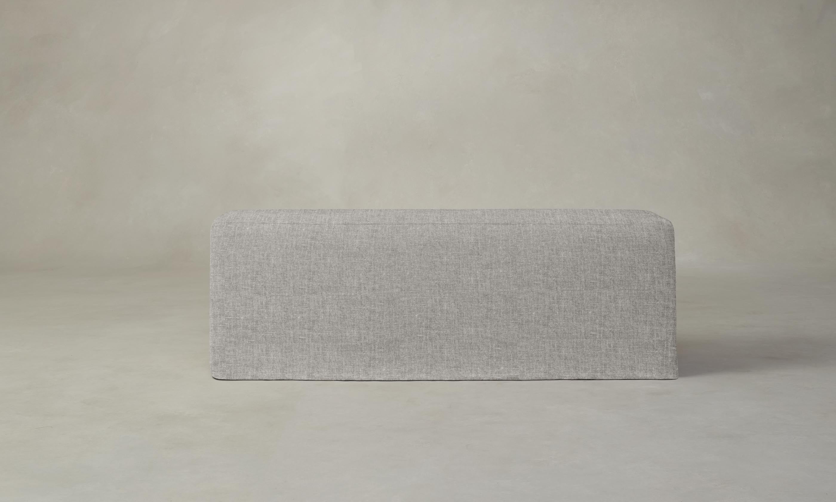 Heritage Belgian Linen Agate Dining Bench - Modern Farmhouse Kitchen Bench with Solid Wood Legs | Perfect for Breakfast Nook, Dining Room, and Entryway Seating