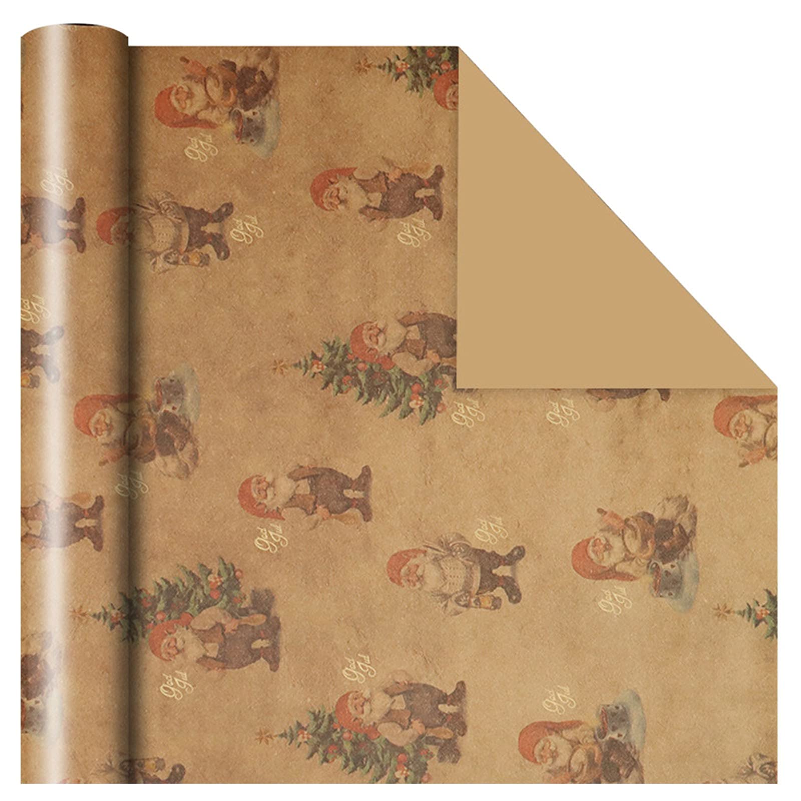 Wolfleague Christmas Wrapping Paper - 30x20 Inch (76x50cm) Holiday Gift Wrap for Presents, Xmas Tree Decorations & Party Supplies | Perfect for Christmas Gifts, Stockings & Festive Home Decor
