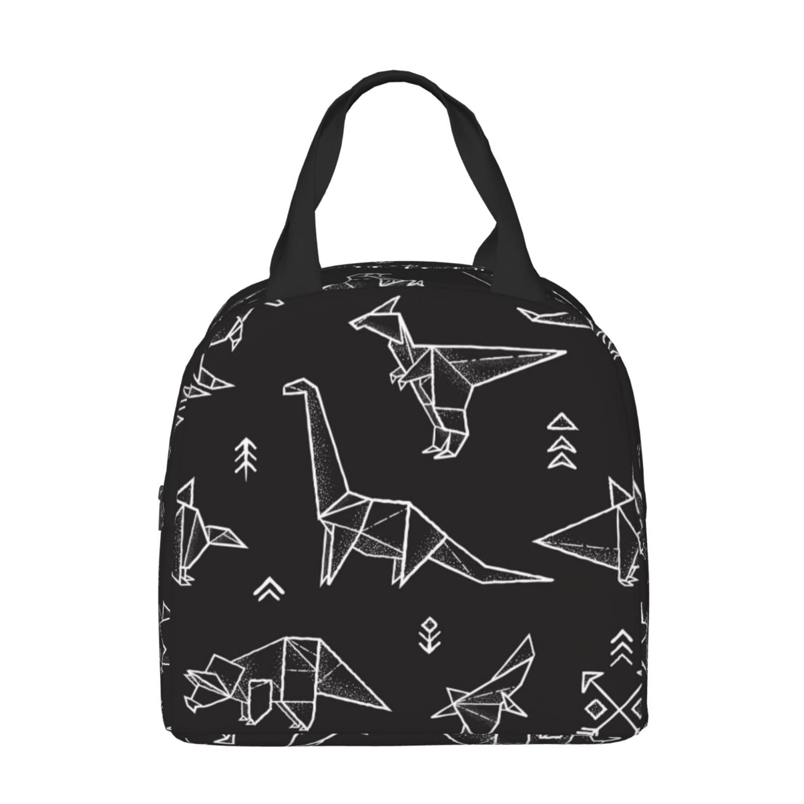 Galaxy Origami Dinosaur Insulated Lunch Box - Reusable Thermal Meal Bag for Kids & Adults | Perfect for School, Work, Travel, Picnics & Outdoor Activities