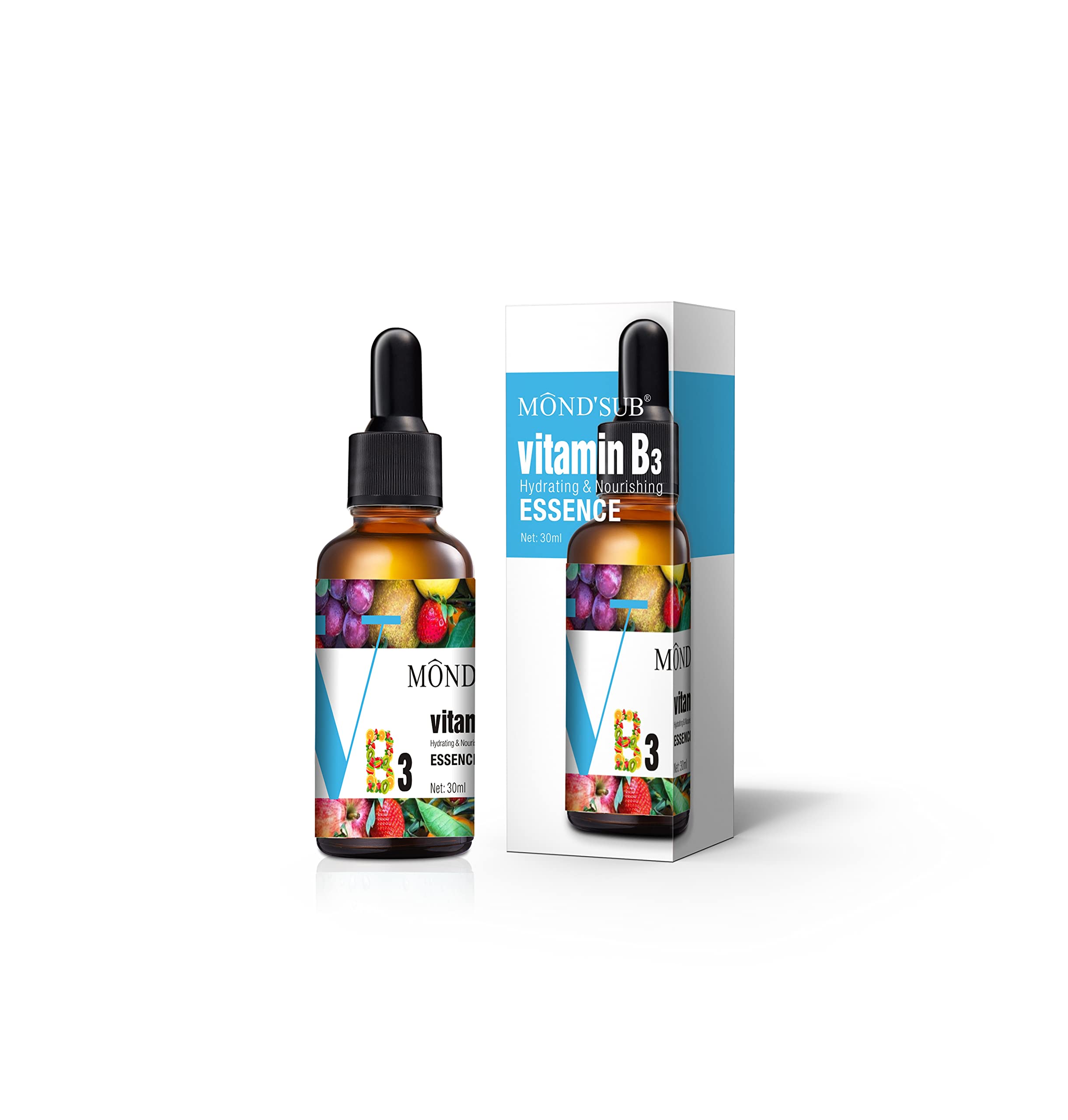 Niacinamide & Vitamin C Face Serum for Healthy Skin - Reduces Spots, Brightens & Tightens - 30ml | Mond'sub Vitamin B3 Serum for Dark Spot Treatment & Glowing Skin Care Routine