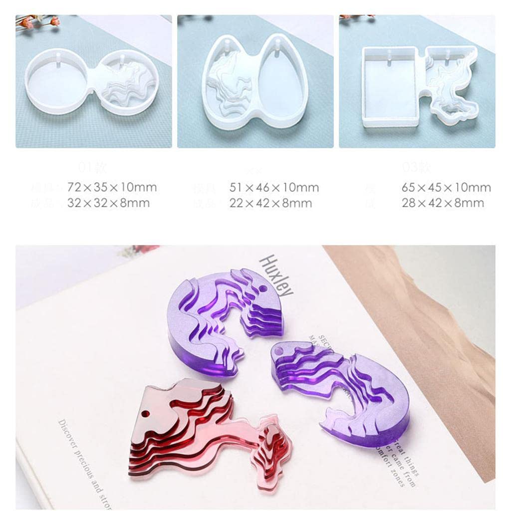 LICHTS Island Silicone Mold for Jewelry Pendant Making - 72x35x10MM DIY Craft Molds - Perfect for Resin Art, Polymer Clay, and Handmade Ornaments