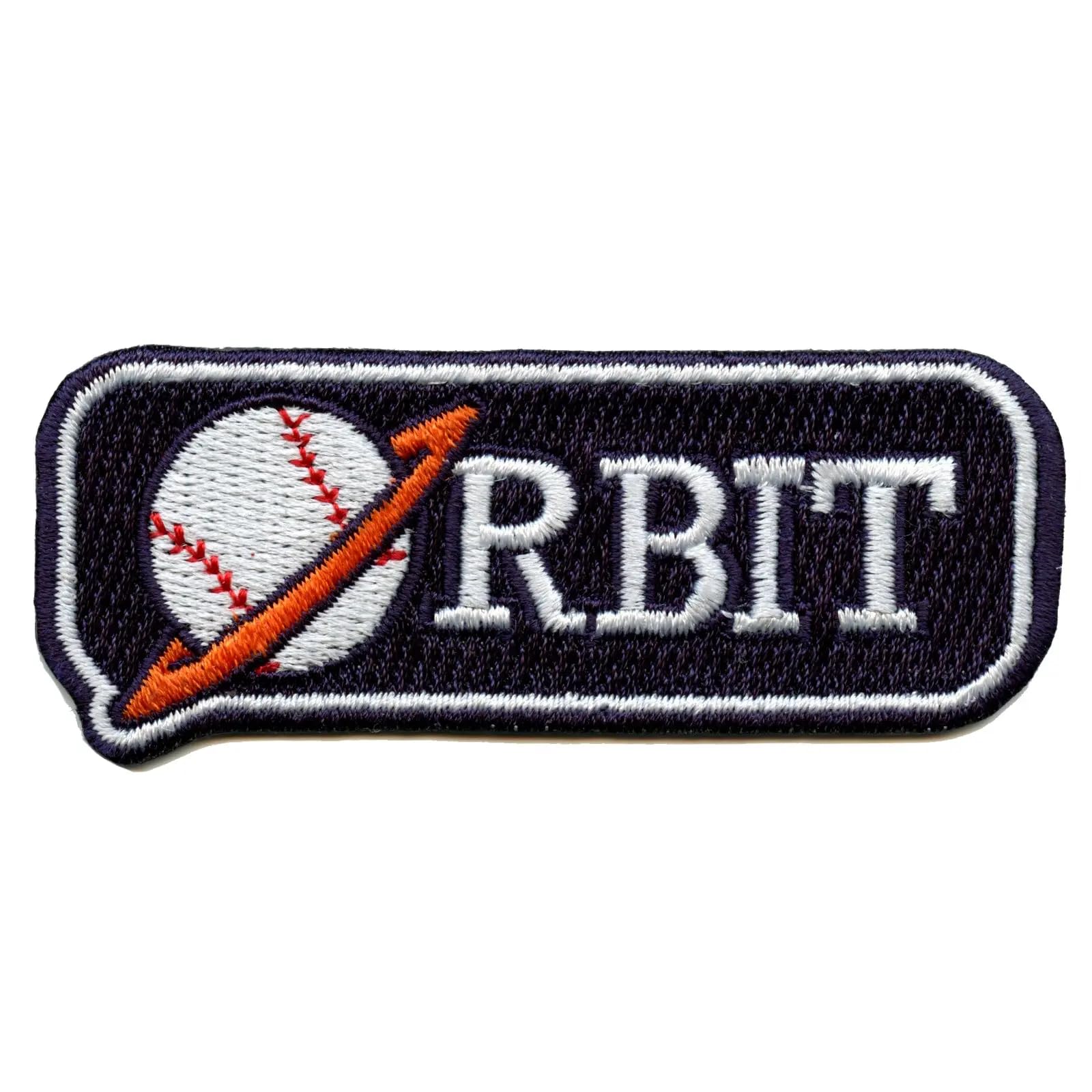 Houston Texas Baseball Mascot Orbit Embroidered Iron On Patch - Perfect for Jerseys, Hats, Bags & DIY Crafts