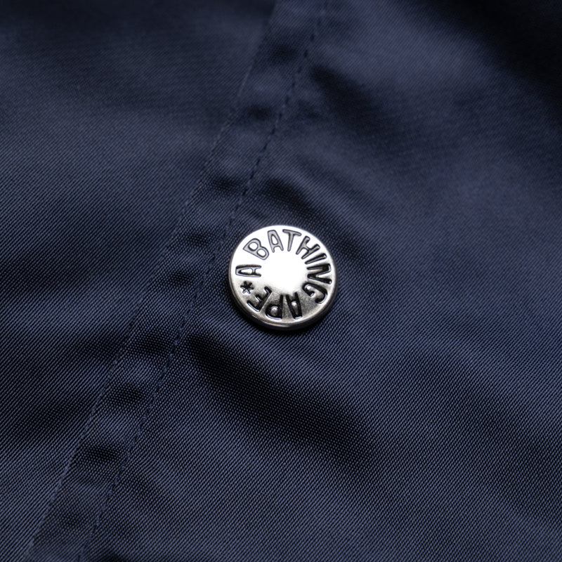 BAPE Navy Blue Baseball Varsity Jacket - Stylish Streetwear for Men | Perfect for Casual Outfits & Urban Fashion