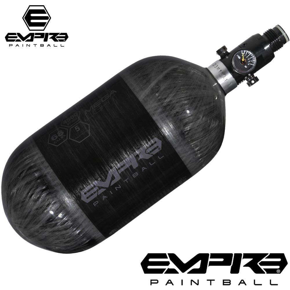 Empire Paintball MEGA LITE 68/4500 Carbon Fiber HPA Tank - Lightweight Compressed Air System for Paintball & Airsoft (Tournament & Outdoor Game Use)