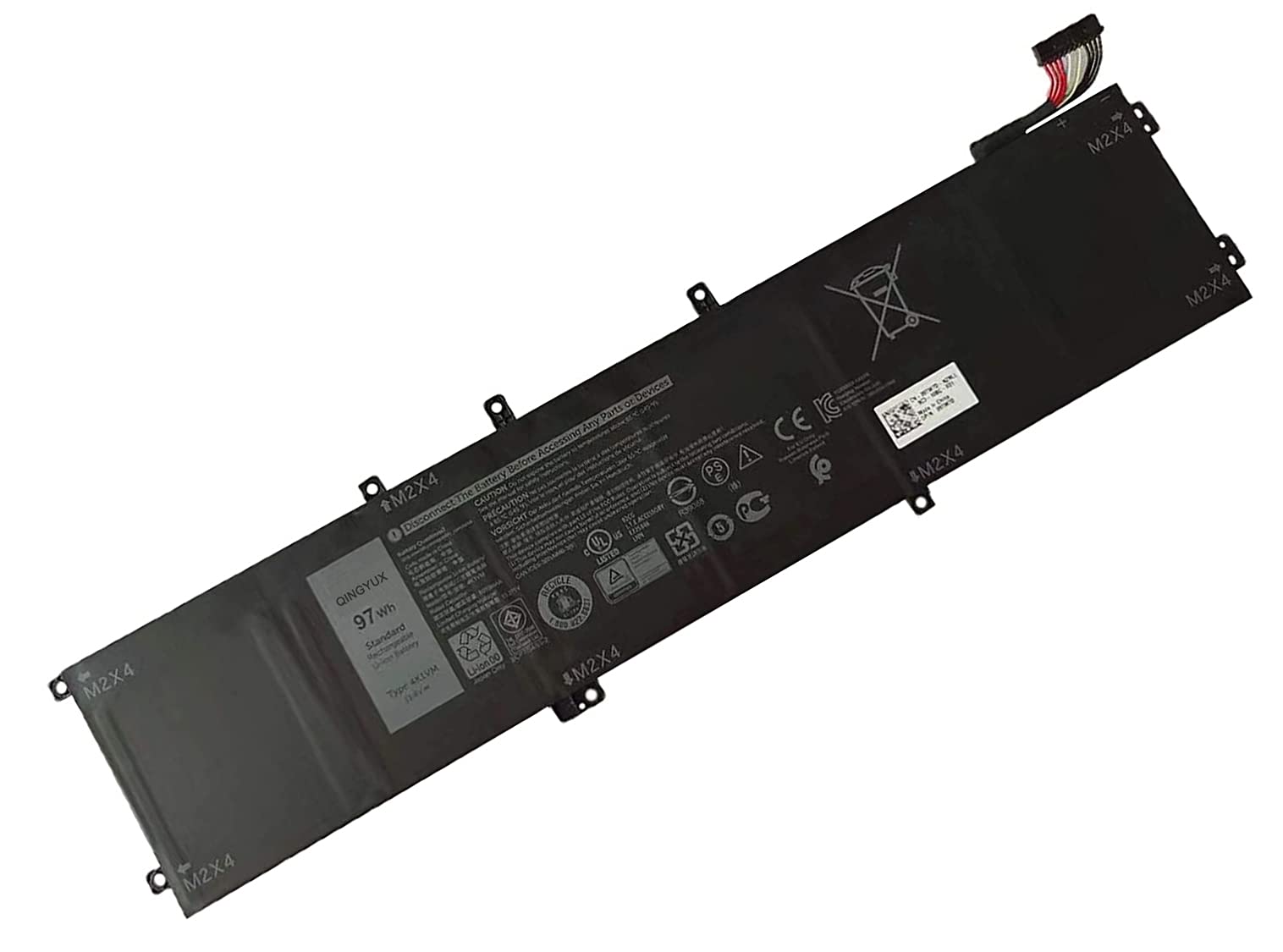 QINGYUX 4K1VM V0GMT Replacement Laptop Battery for Dell G7 17 7700 Series - 11.4V 97Wh High Capacity - Perfect for Gaming, Work & Travel