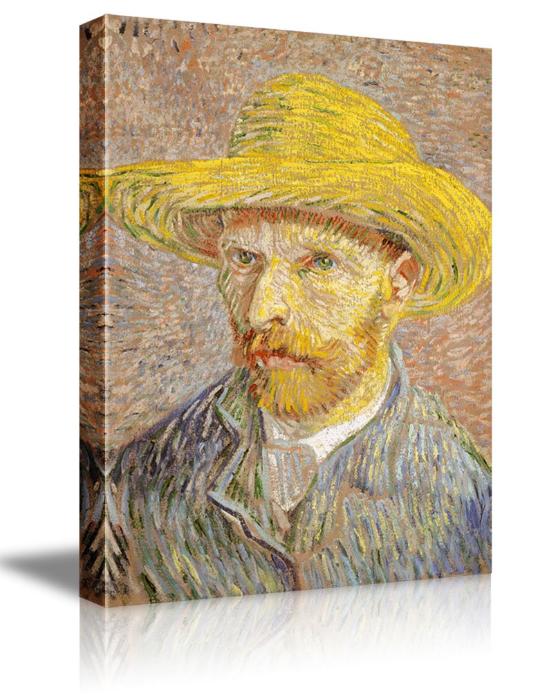 Vincent Van Gogh Self Portrait with a Straw Hat Canvas Print - 32