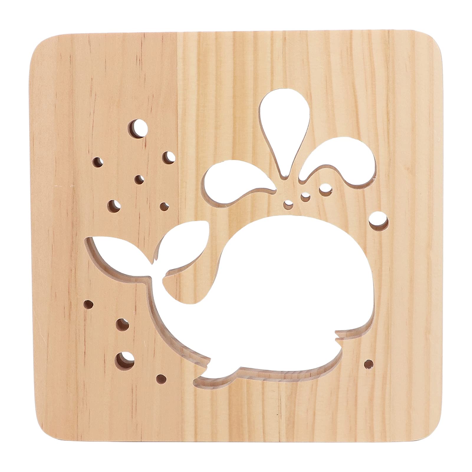 3D Wooden LED Night Light - Cute Whale Design, USB Powered Hollow-Out Table Lamp for Eye Protection | Bedroom, Nursery, Office Decor | Valentine's Day Gift Idea for Her/Him