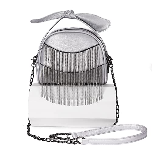 FONETTOS Y2K Punk Gothic Fringe Shoulder Bag for Women - Vintage Tassel Tote Crossbody Handbag, Funky Rock Fashion Accessory | Perfect for Concerts, Parties & Street Style
