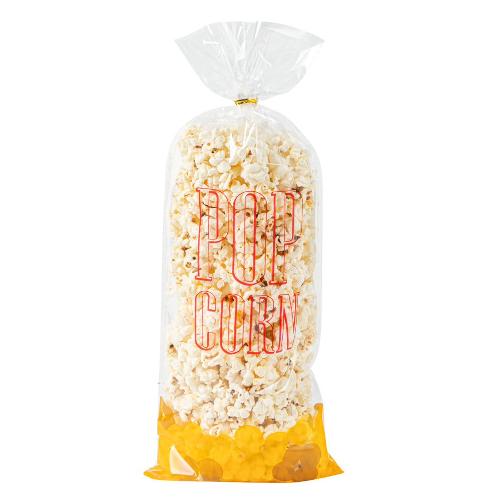 Clear Plastic Popcorn Bags 17x7 Inches - 100 Count Box | Perfect for Movie Nights, Concessions & Party Snacks