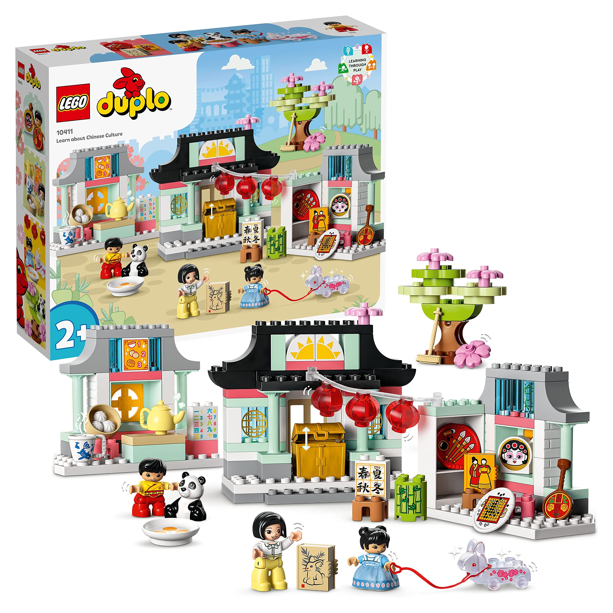 LEGO 10411 Duplo Discover Chinese Culture Building Toy Set with Panda Figure & Bricks, Educational Gift for Boys & Girls Ages 2+ - Perfect for Preschool Learning, Cultural Exploration & Creative Play