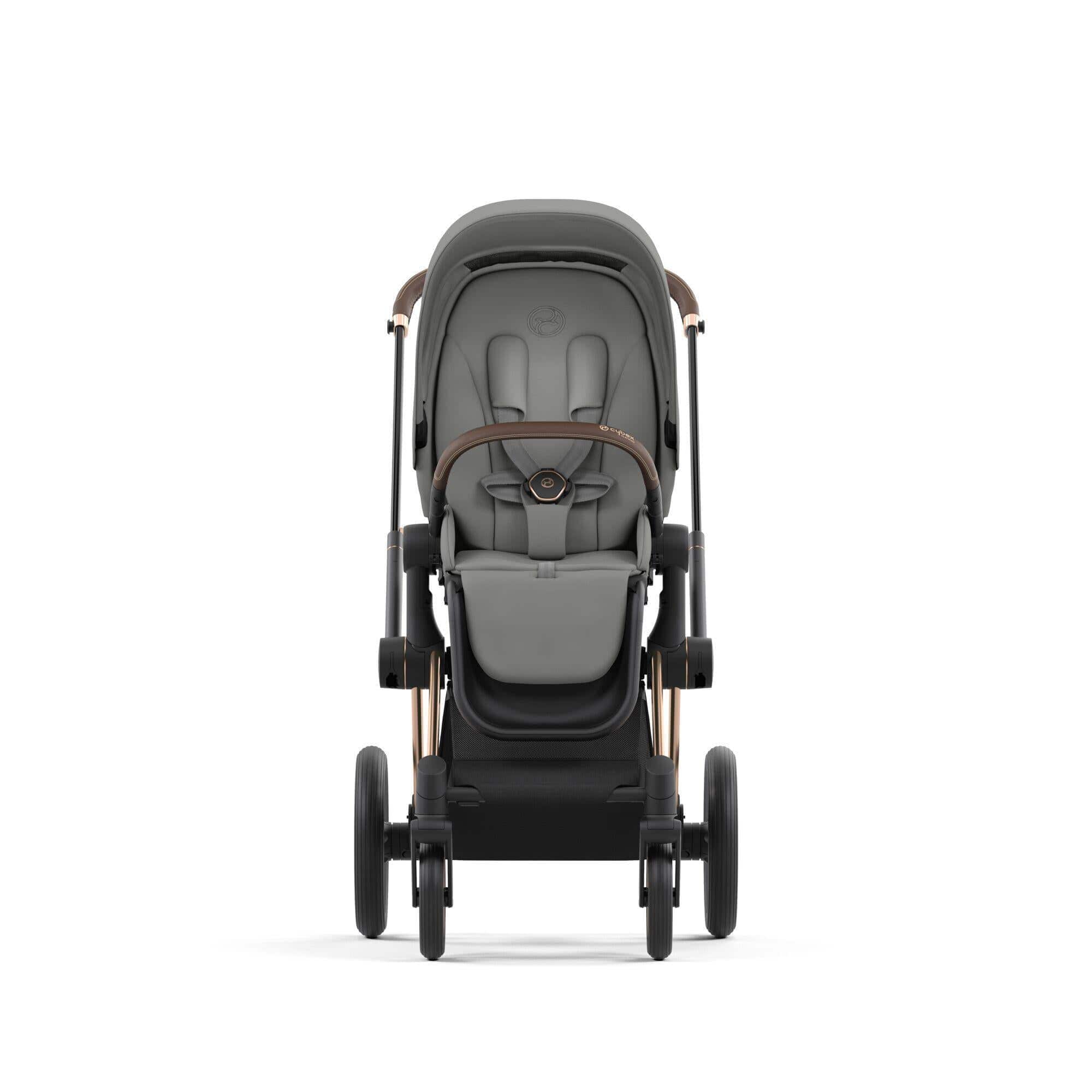 Cybex Priam 4 Complete Luxury Stroller - Rose Gold & Brown | Premium Baby Stroller for Newborns & Toddlers | Perfect for City Walks, Shopping & Travel