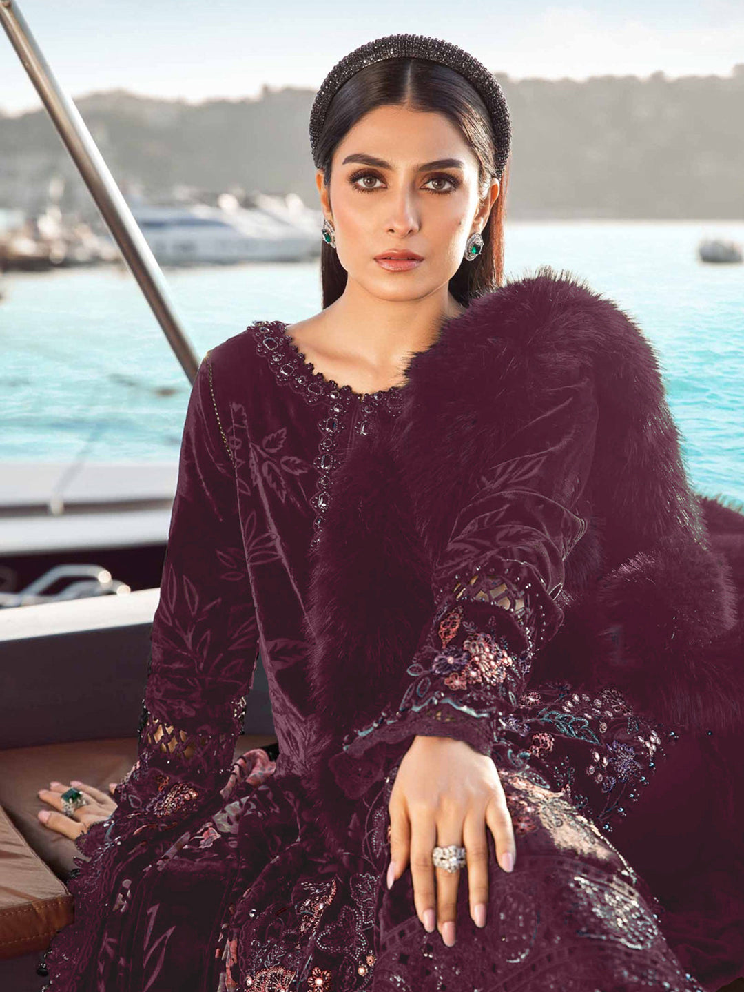 Elegant Burgundy Designer Semi-Stitched Pant Suit with Exquisite Embroidery | Perfect for Weddings, Parties & Formal Events