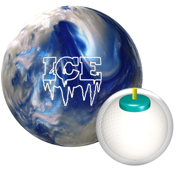 Storm Ice Storm Bowling Ball - High Performance Reactive Resin for Hook & Strike | Ocean Blue/White | Perfect for League Play & Tournament Competition
