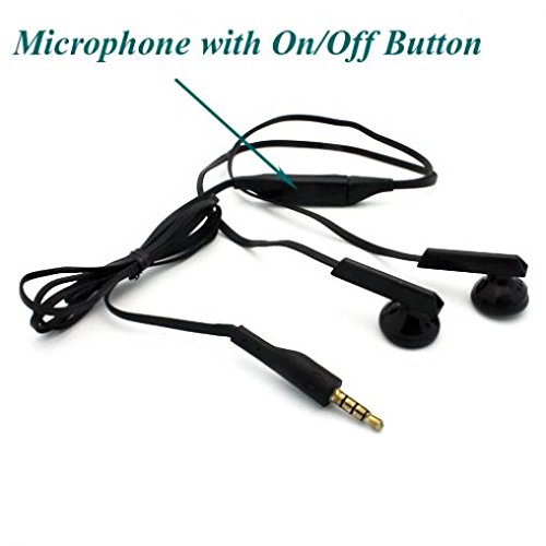 Wired Earphones with Mic 3.5mm - Compatible with Samsung Galaxy A72, A52, A42, A32, A12 - Noise Cancelling Headphones for Calls, Music, Gaming & Work (Black)