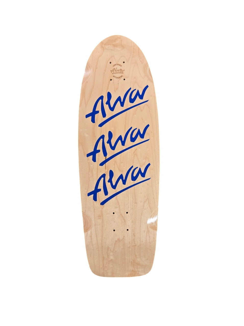 ALVA TRI LOGO Skateboard Deck - Professional Blue Skateboard for Street & Park Riding | Durable Maple Wood Deck for Skaters of All Levels | Perfect for Commuting, Tricks & Outdoor Fun