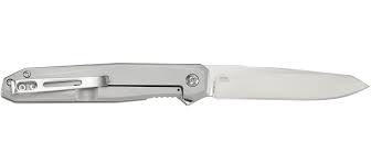 CRKT K230XXP Facet Silver Assisted Folding Knife - Satin Finish Stainless Steel Blade & Handle - EDC, Outdoor, Camping, Survival Gear