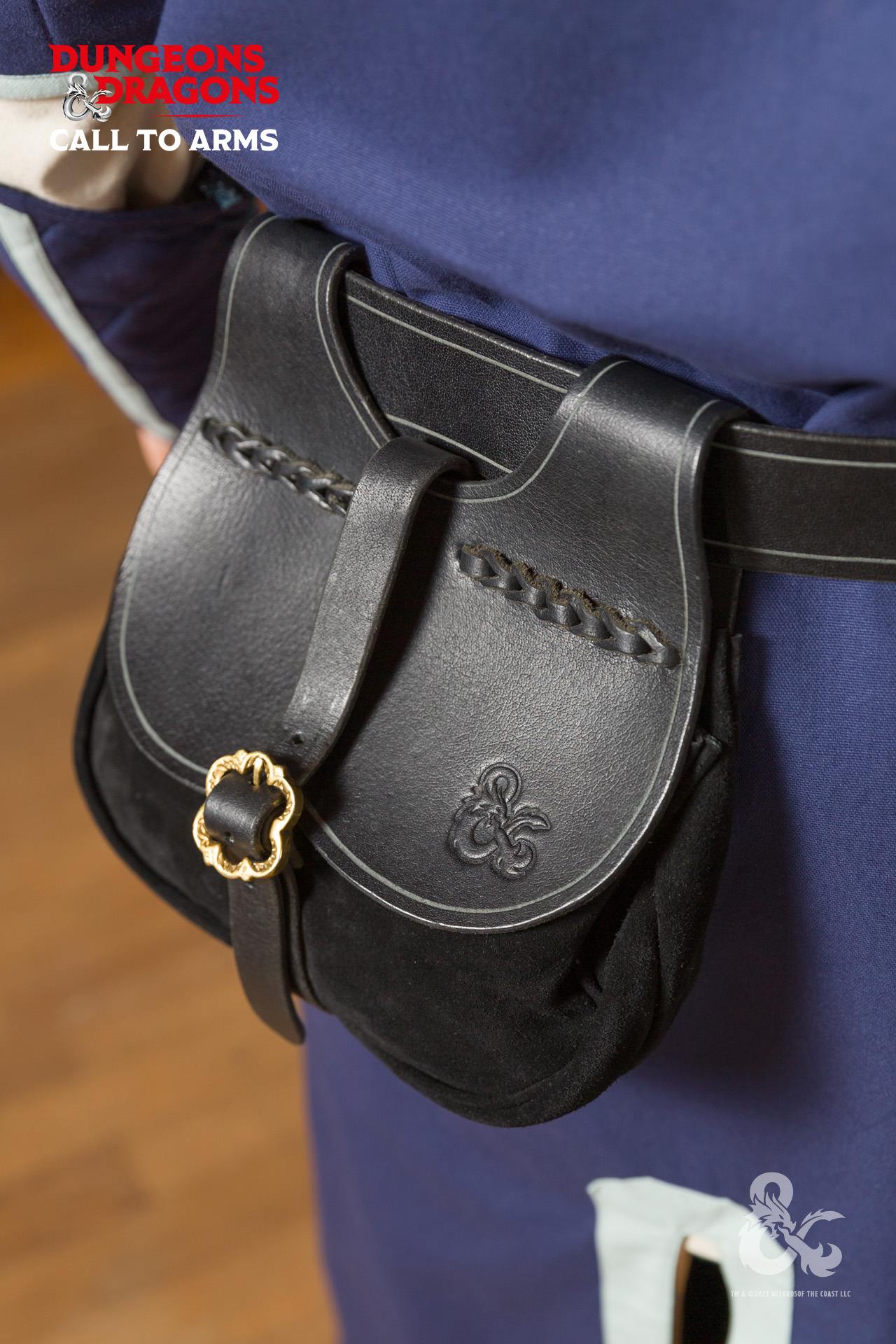 Dungeons & Dragons Black Kidney Belt Bag - Stylish Waist Pack for RPG Gaming, Cosplay & Outdoor Adventures