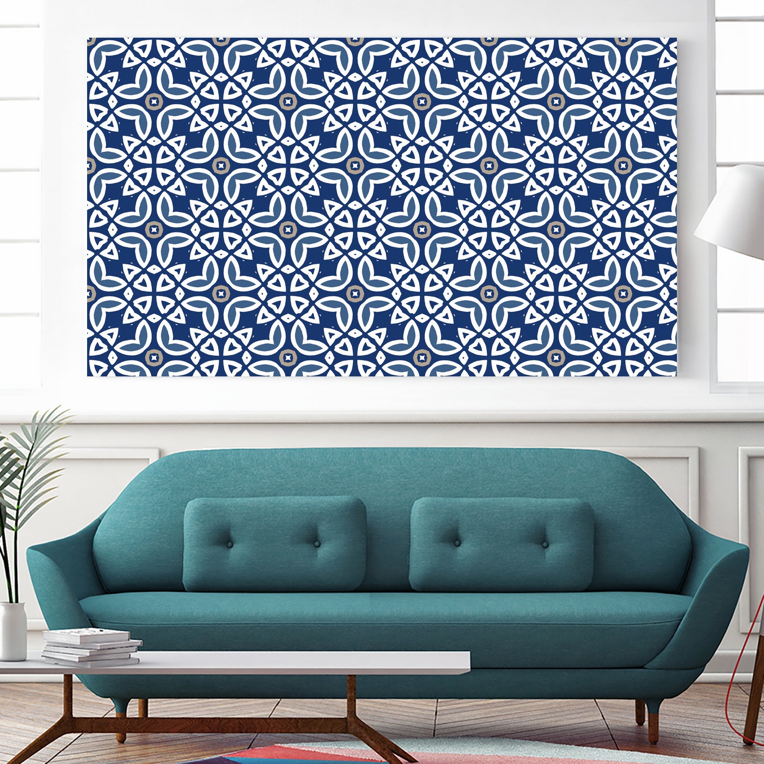 Beige Blue Navy Butterfly Print Fabric - Soft & Durable Material for DIY Crafts, Home Decor, and Fashion Accessories | Perfect for Sewing, Quilting, and Upholstery Projects