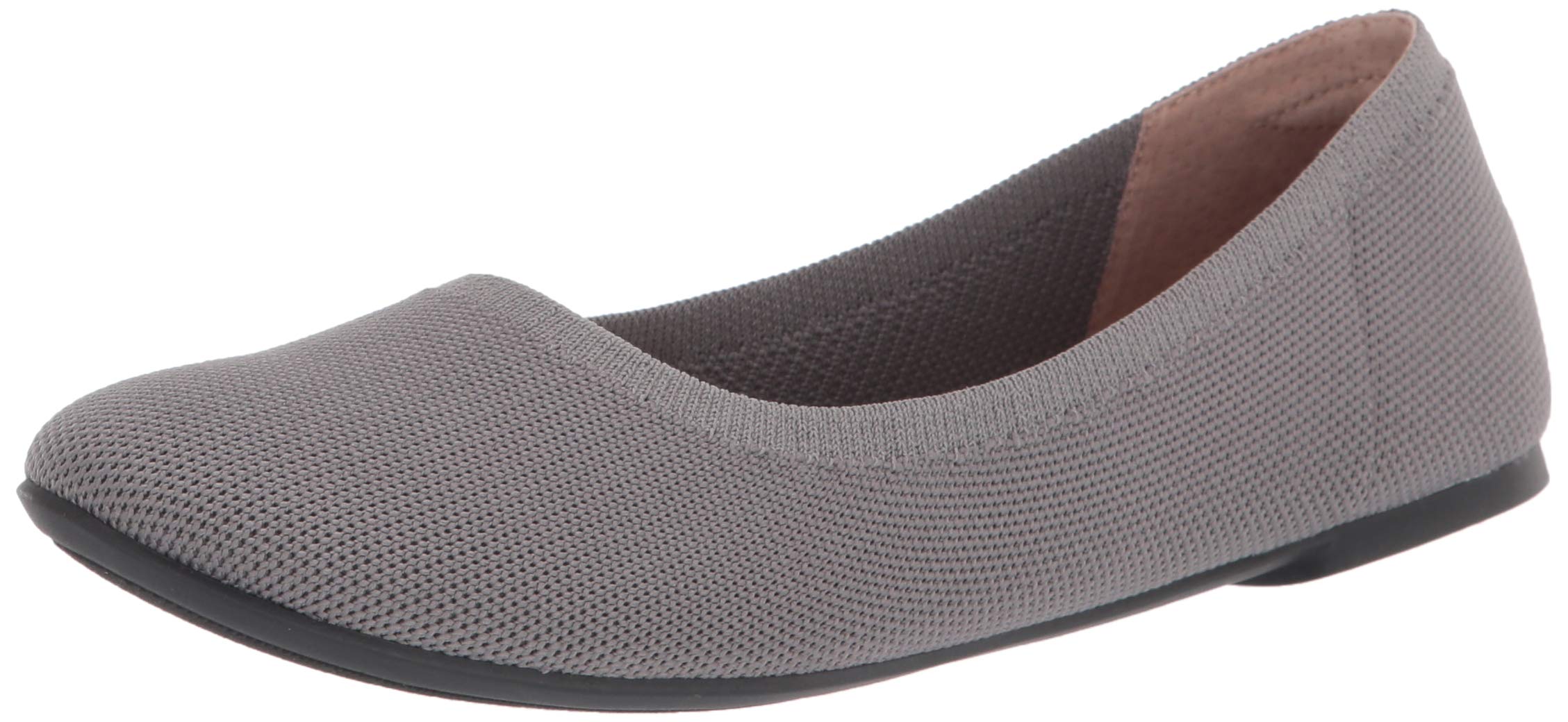 Amazon Essentials Women's Comfortable Knit Ballet Flats - Soft Slip-On Shoes for Work, Travel & Casual Wear