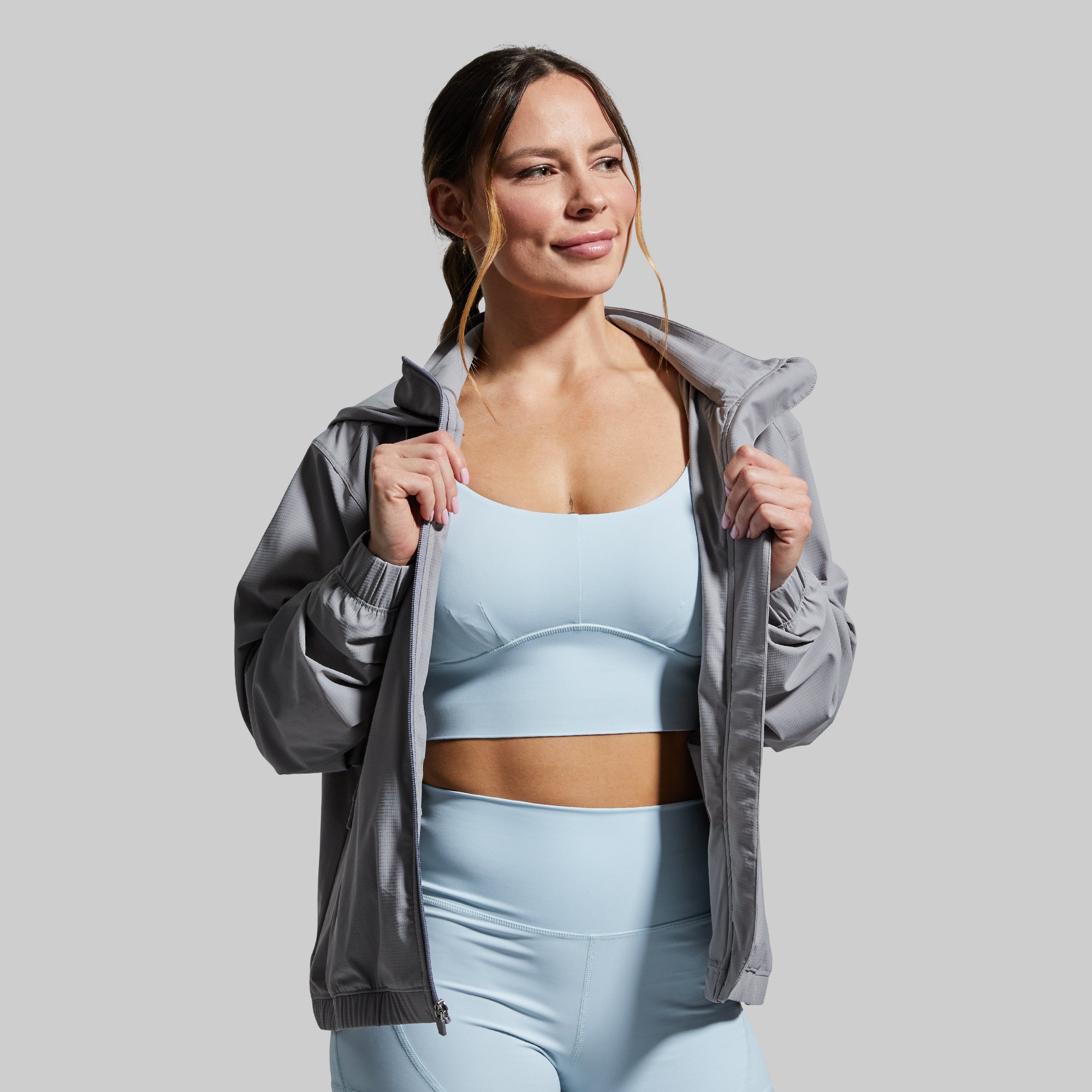 Crosswind Jacket - Light Grey Windproof Outdoor Jacket for Men & Women | Hiking, Running, Cycling & Travel Essentials