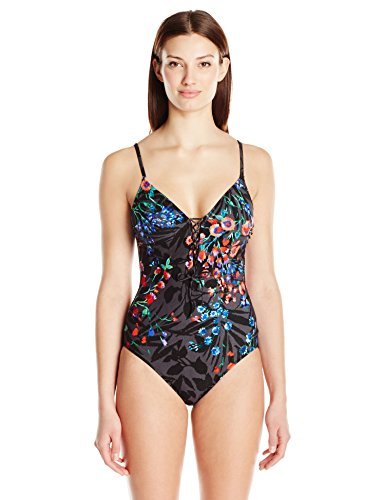 Gottex Women's One Piece Swimsuit - Lace Up V-Neck Bathing Suit for Swimming, Beach & Pool Party | Comfortable & Stylish Swimwear