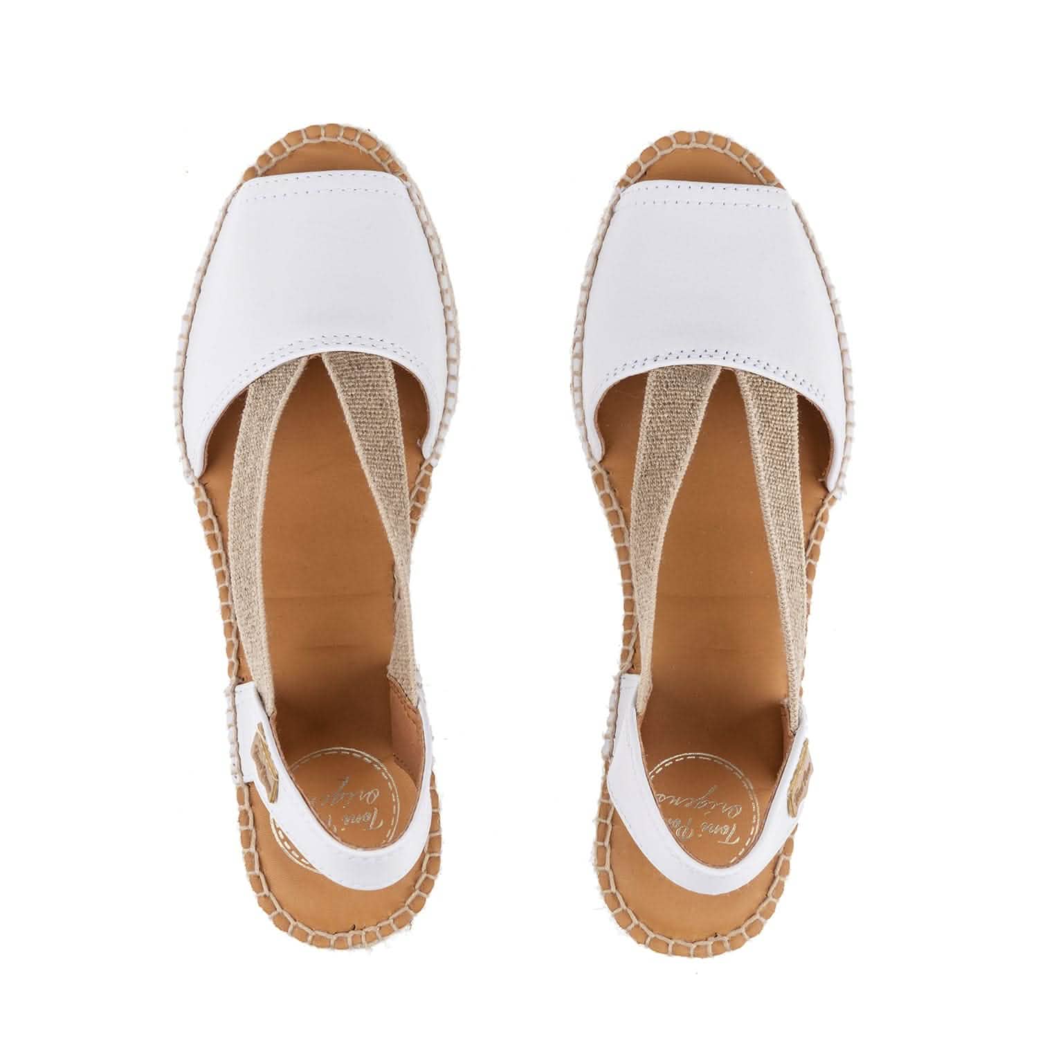 Women's Plain Leather Wedge Espadrilles - Comfortable Summer Sandals for Beach, Vacation & Casual Outings | Teide P Collection
