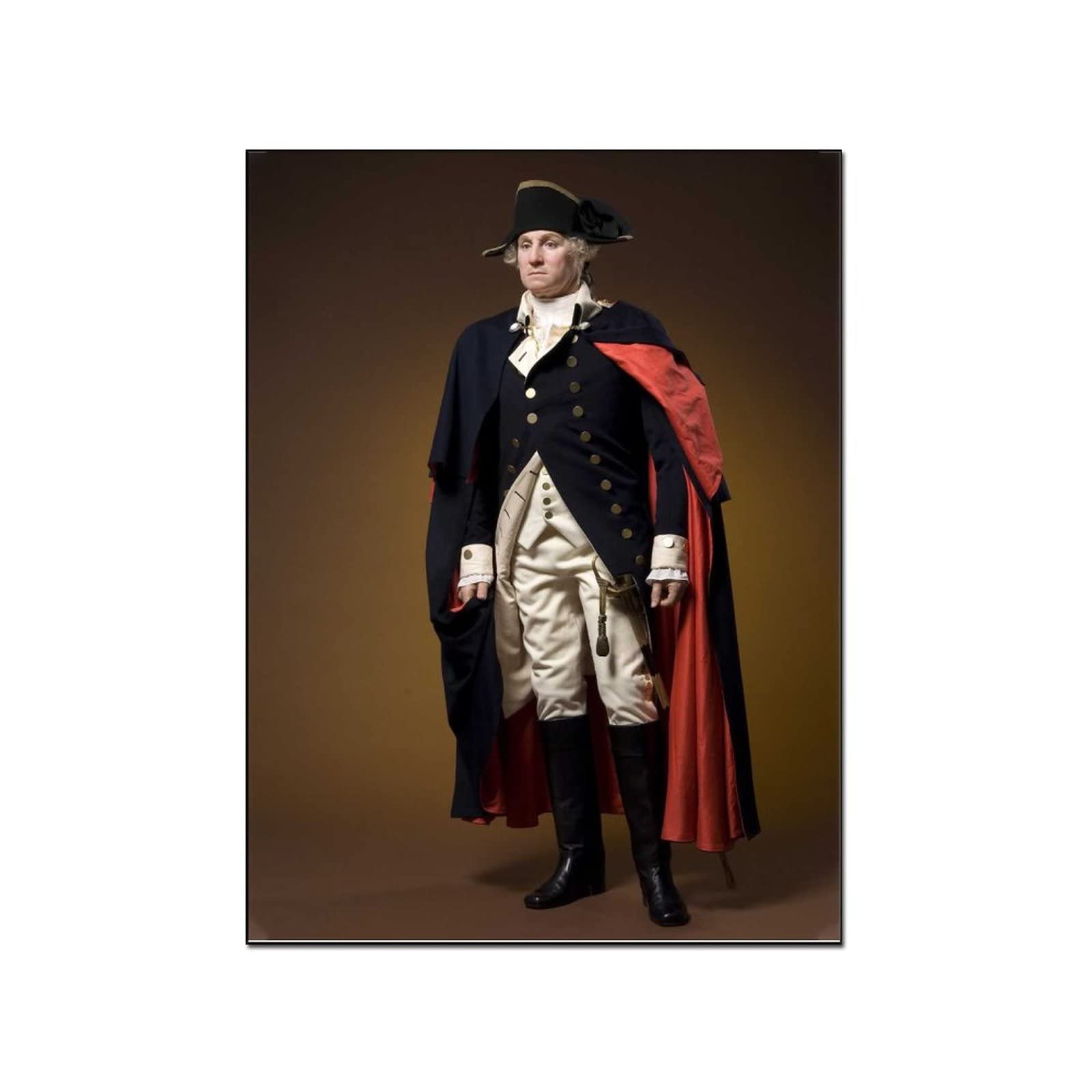 George Washington Portrait Poster 24x32in - Vintage Art Print for Home & Office Decor