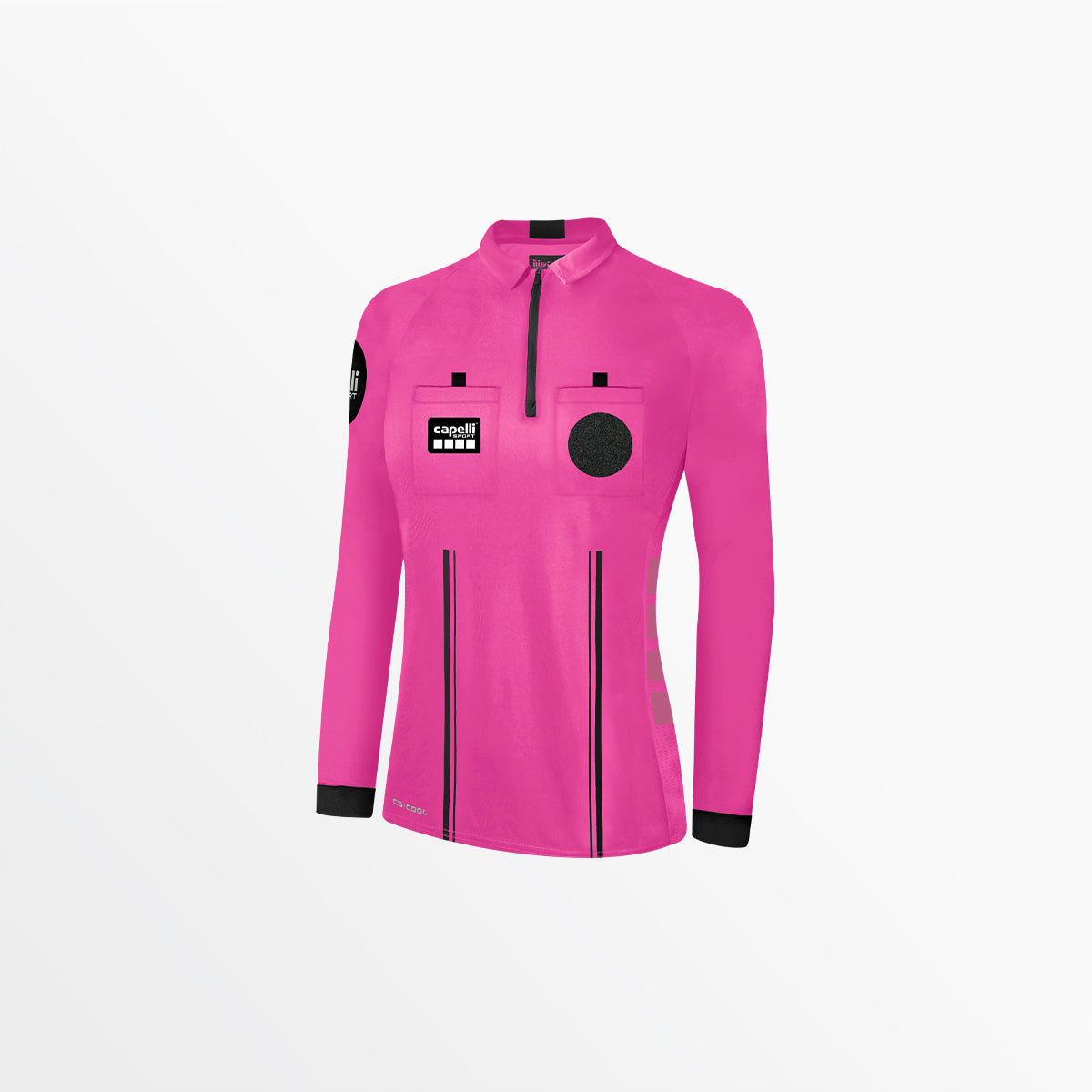 Women's Official Referee 1/4 Zip Long Sleeve Jersey - Comfortable Performance Shirt for Soccer, Basketball & Sports Officiating