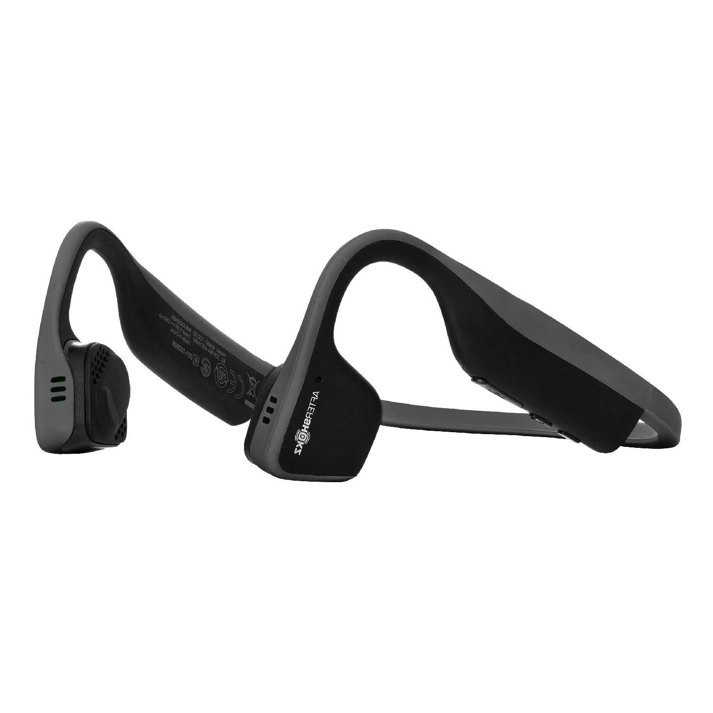 AfterShokz Titanium Open-Ear Wireless Bluetooth Headphones for Running, Cycling & Workouts - Sweatproof & Lightweight (Slate Grey) - Perfect for Outdoor Sports & Gym Training