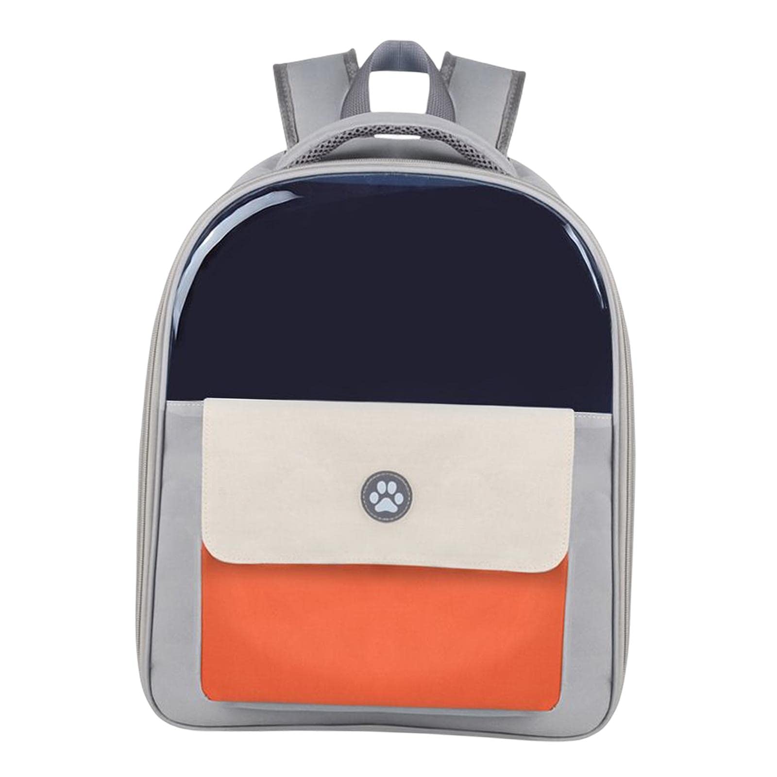 Enakshi Cat Carrier Backpack with Clear Window - Durable Oxford Fabric Pet Travel Bag for Small Dogs & Cats - Orange | Perfect for Air Travel, Vet Visits & Outdoor Adventures