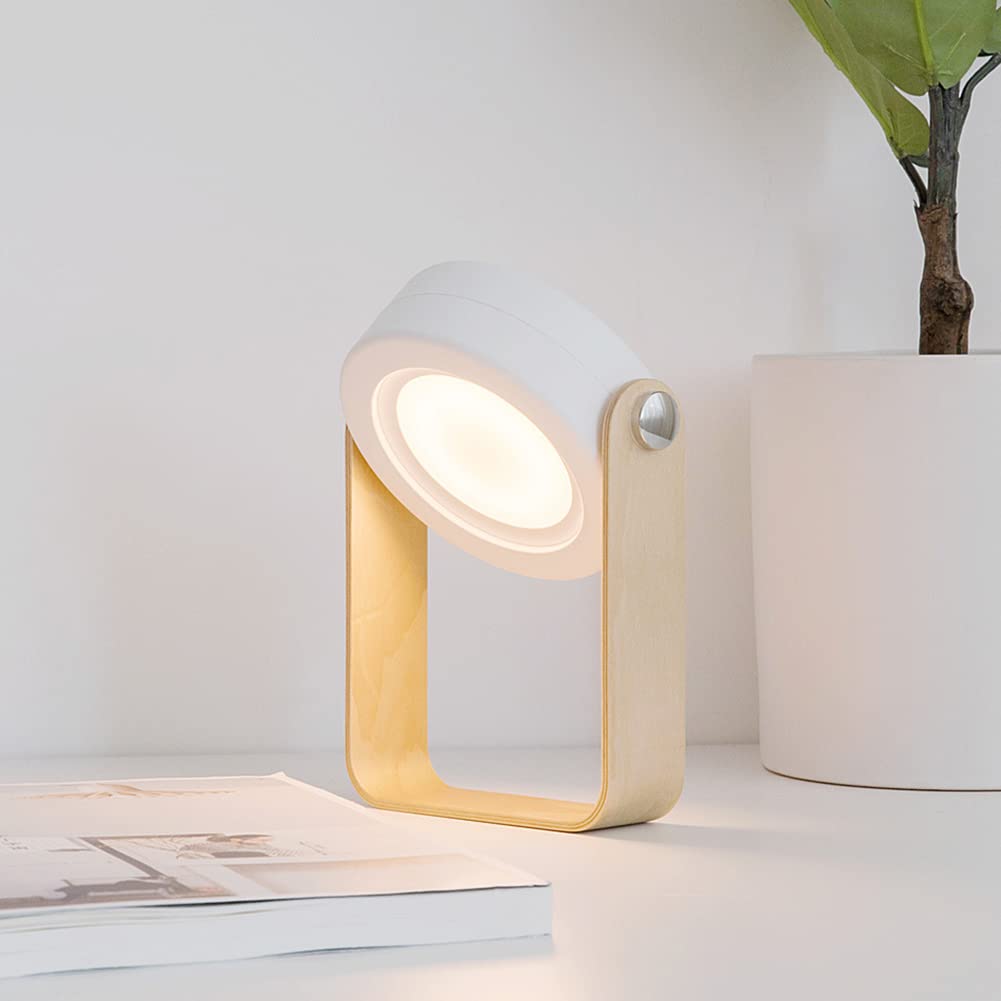 KOLHGNSE Rechargeable LED Folding Night Light - Portable Dimmable Lantern for Bedside Reading, Camping & Outdoor Use | USB Table Lamp with Adjustable Brightness