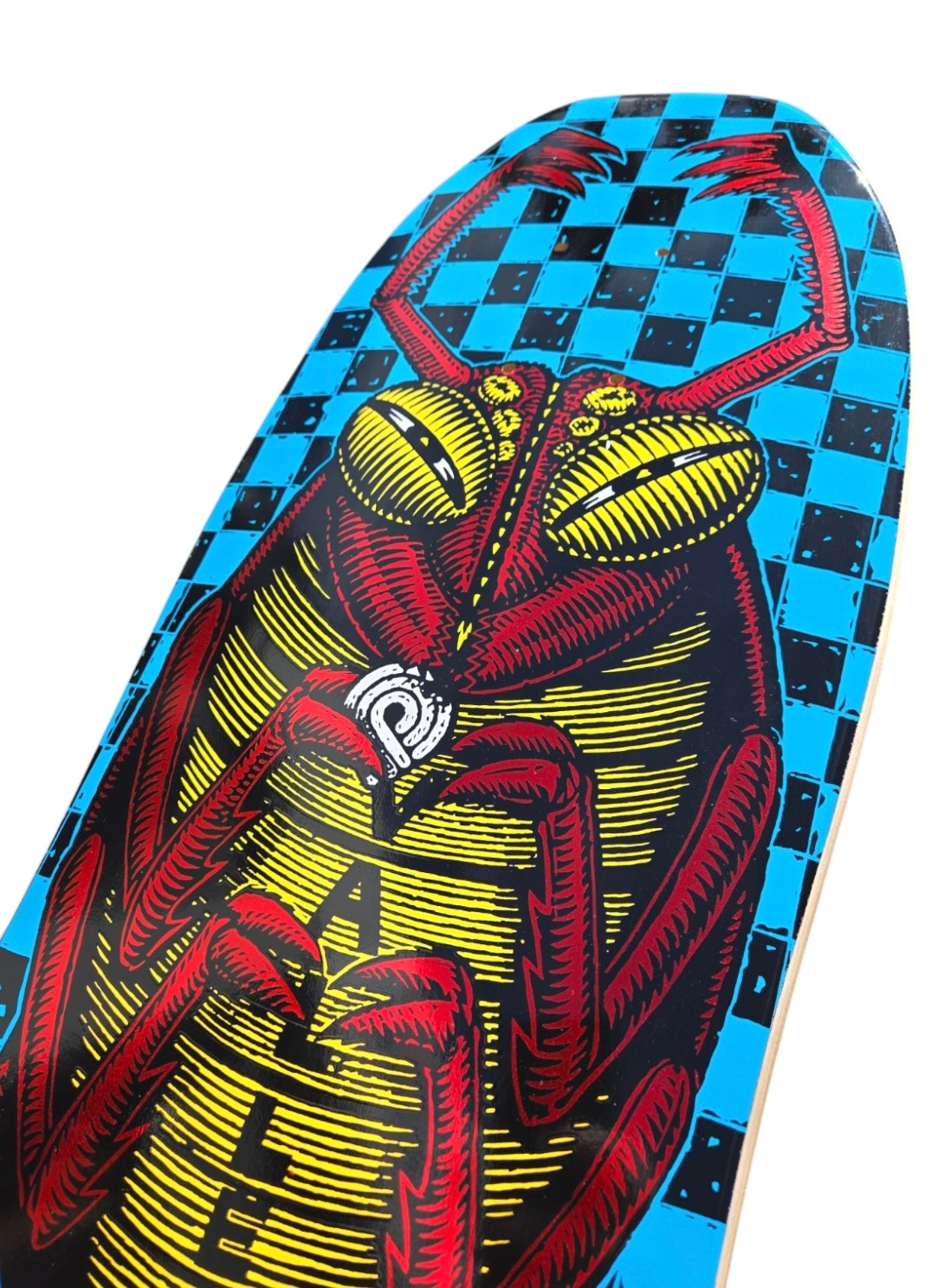 Powell Peralta Mike Vallely BUG Skateboard Deck - Blue with Red Foil Design | Professional Street Skateboard for Adults & Teens | Perfect for Tricks, Commuting & Skate Parks