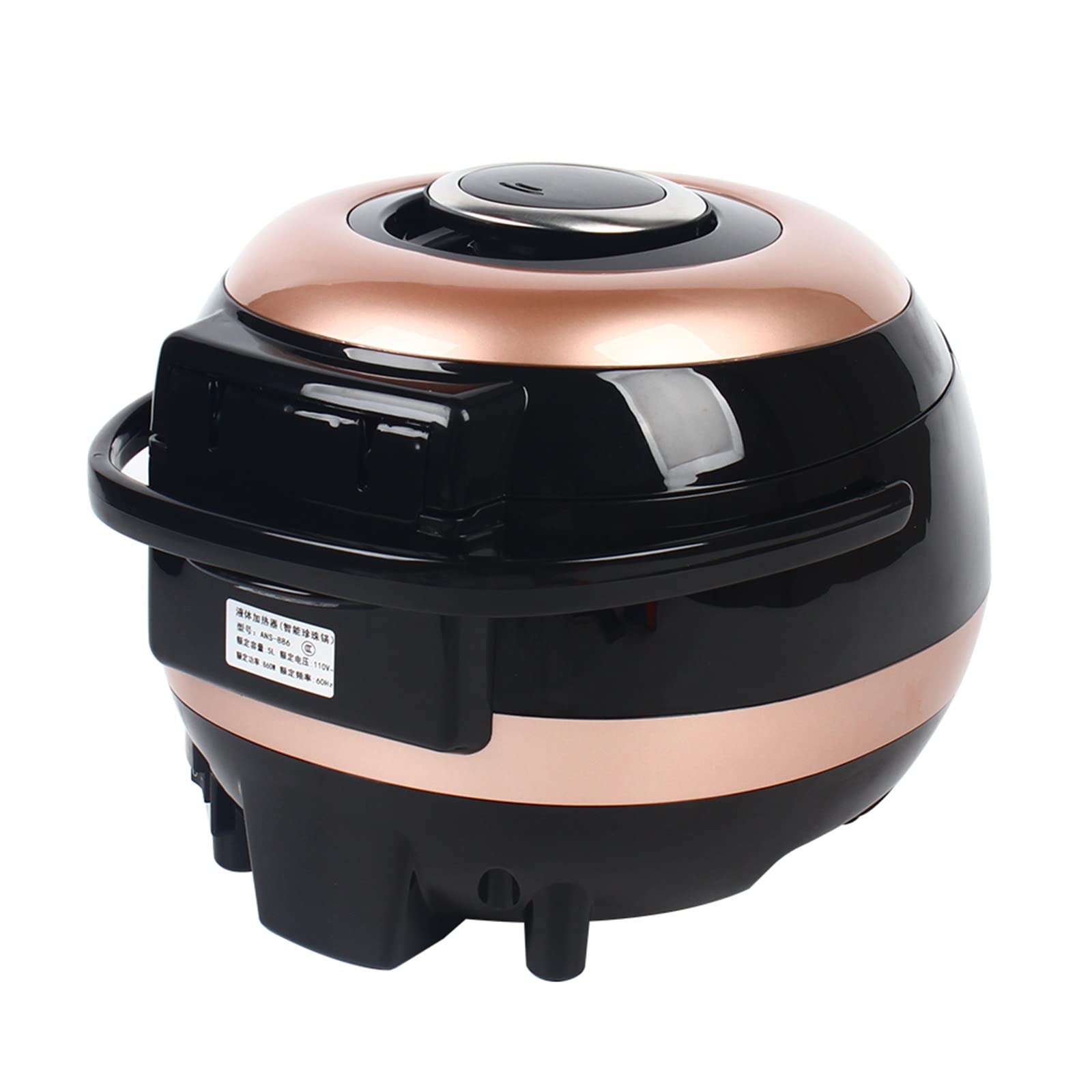 Commercial 5L Fully Automatic Black Tapioca Pearl Cooker with Touchscreen - 110V Electric Boba Maker for Bubble Tea, Milk Tea & Dessert Shops | Perfect for Tea Cafes, Home Use & Small Businesses