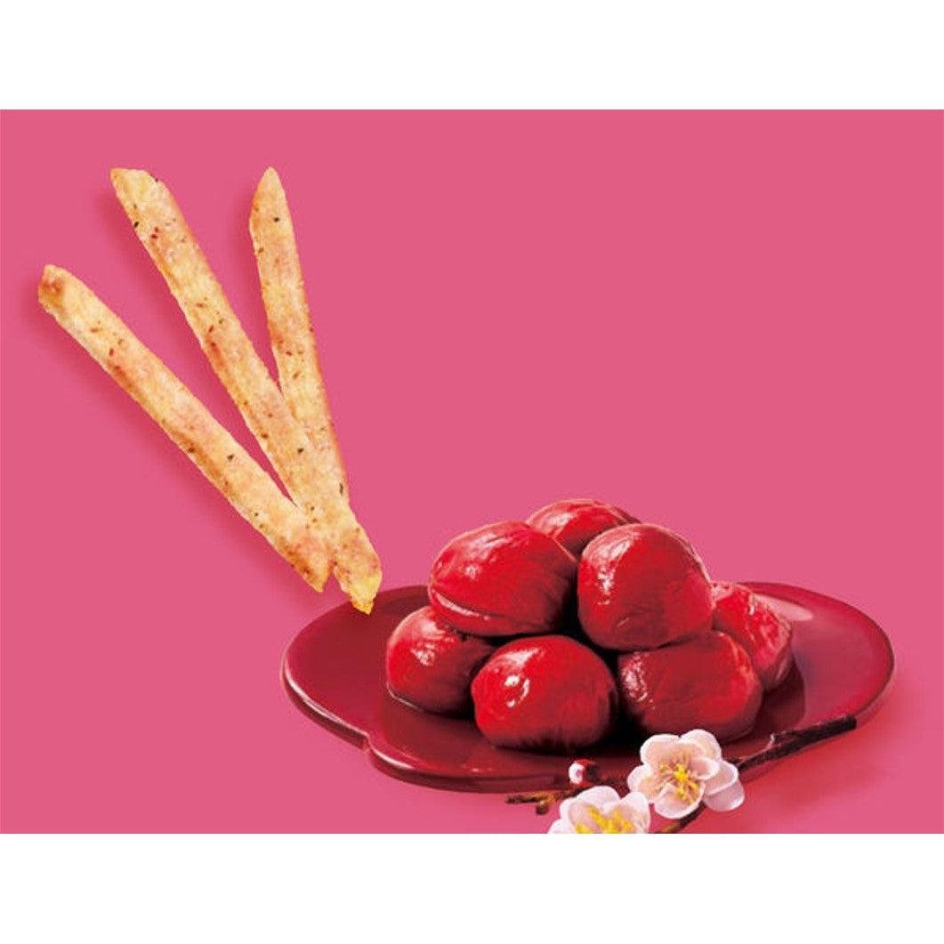 Koikeya Stick Suppamucho Ume Plum Flavored Potato Chips 34g (Pack of 6) - Japanese Snacks for Party, Office, Travel & Movie Night