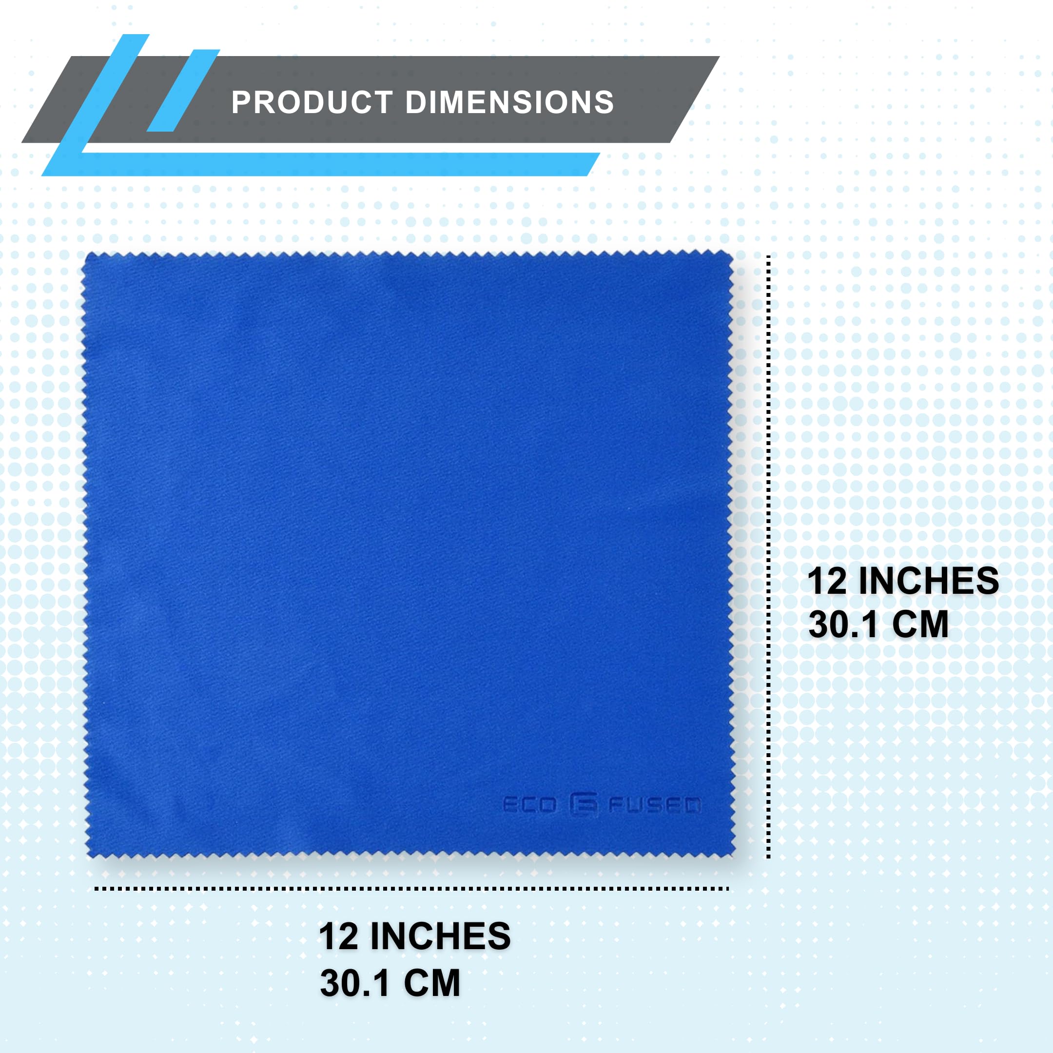 Premium Eco-Friendly Microfiber Cleaning Cloths - 12x12 Inch Multipurpose Dusting Cloths (Pack of 5) - Streak-Free Cleaning for Electronics, Glasses, Screens & Glass Tables - Perfect for Home, Office & Car Cleaning
