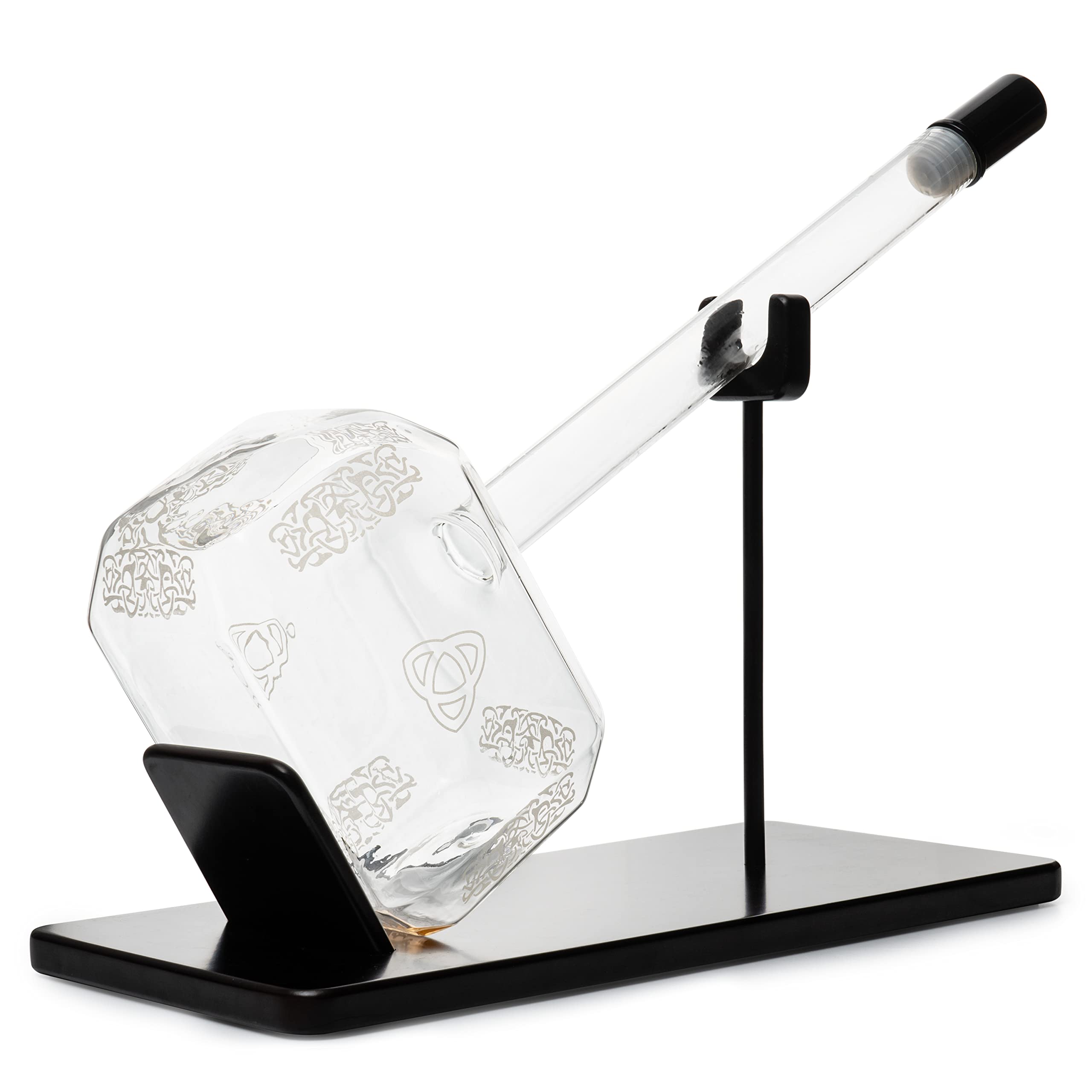 Thor's Hammer Whiskey and Wine Decanter 2000ml - Premium Glass Liquor Decanter for Tequila, Bourbon, Scotch & Wine - Marvel Avengers Mjolnir Inspired Gift for Men, Dad, Husband - Perfect for Home Bar, Parties & Collector's Display