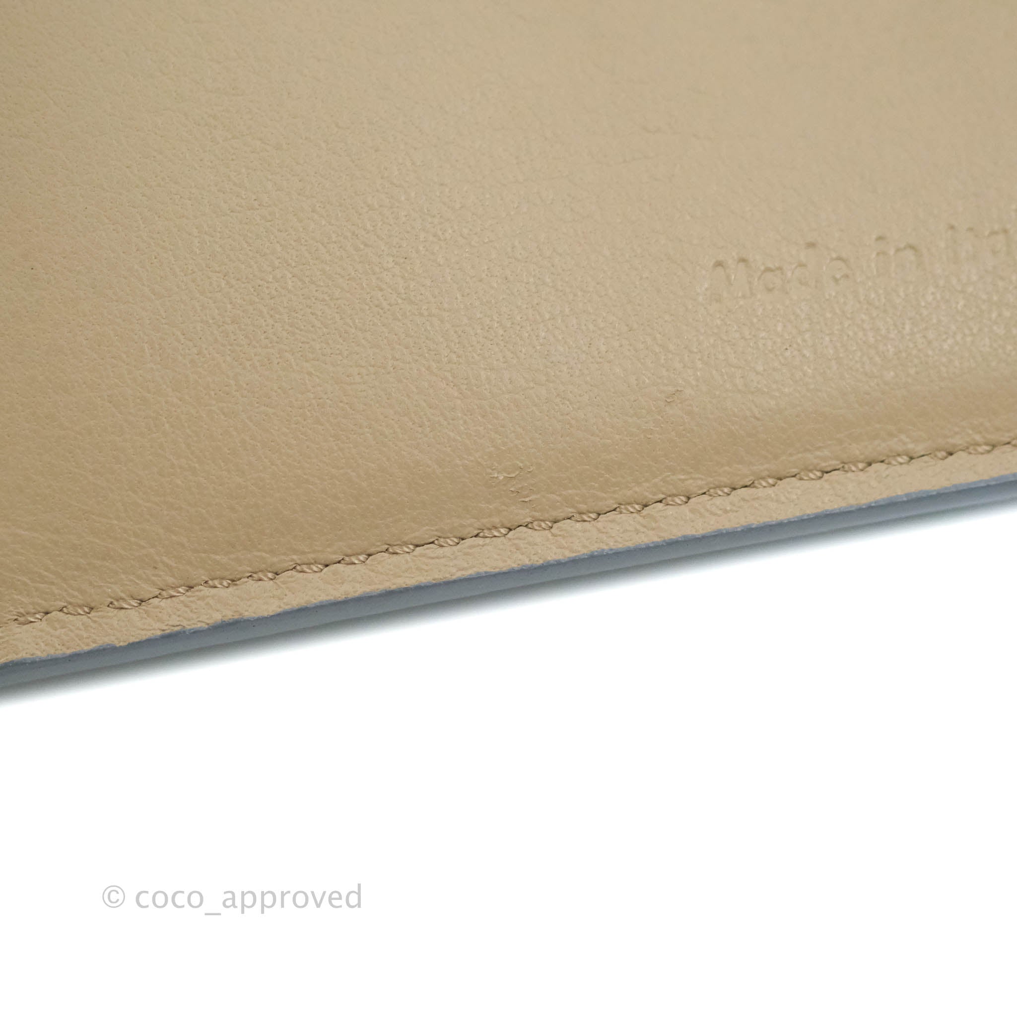 Celine Medium Wallet in Grained Leather - Blue/Taupe Strap | Luxury Women's Wallet for Everyday Use & Travel