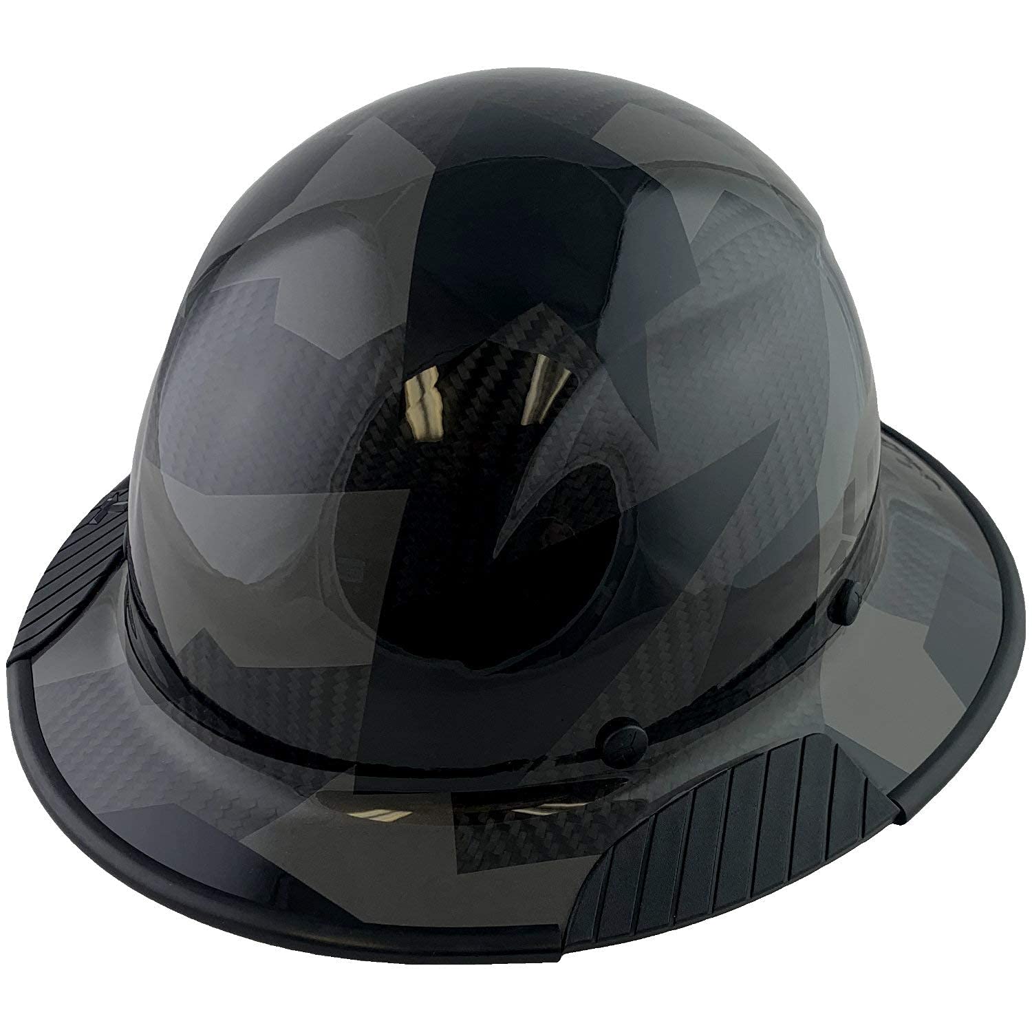 Texas America Safety Company Carbon Fiber Hard Hat - Full Brim ANSI Certified for Construction & Industrial Use - Lightweight Durable Safety Helmet with Carrying Tote for Work Sites & Outdoor Projects