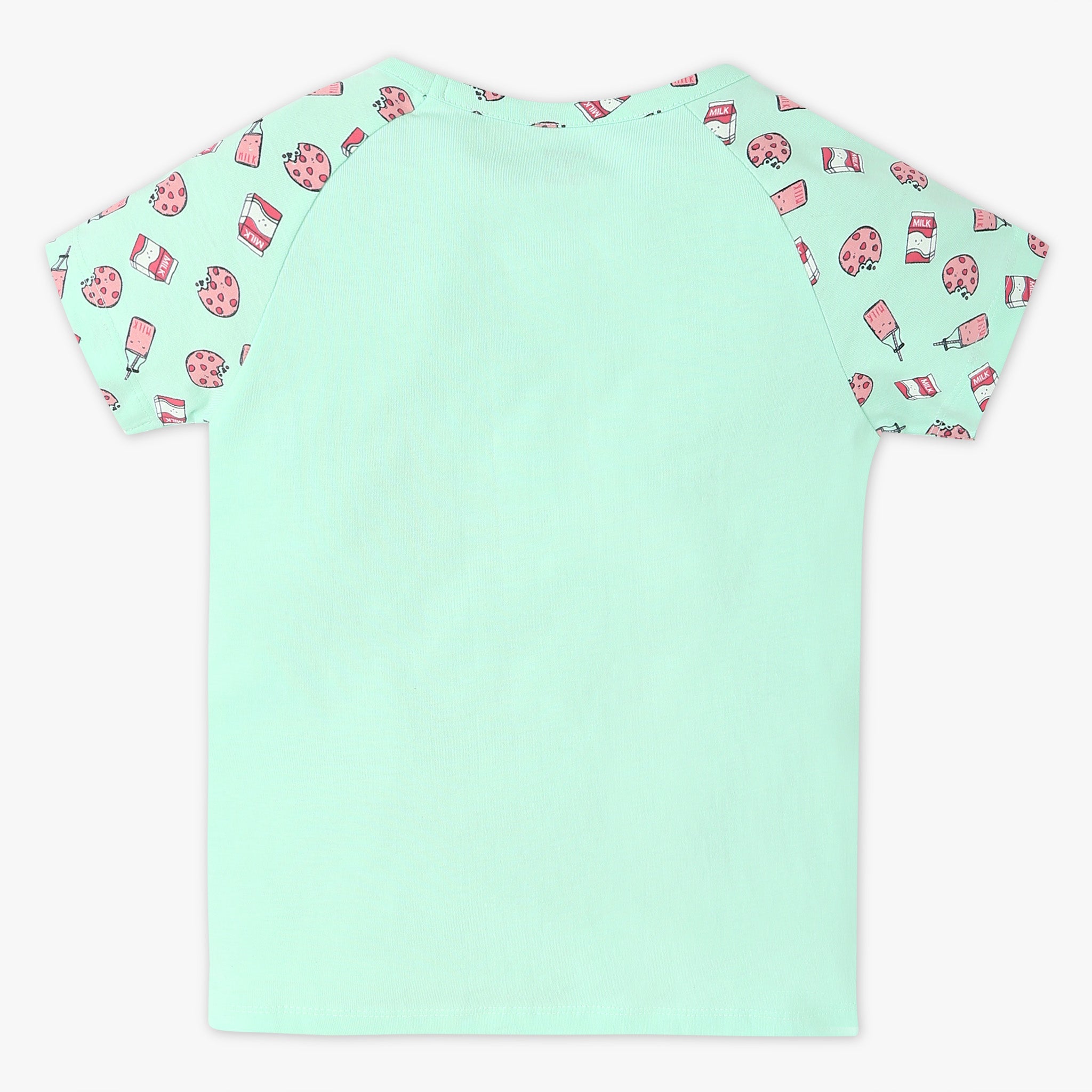 Girls' Snooze Graphic T-Shirt & Matching Printed Trackpants Set - 100% Cotton Jersey Comfort Outfit for Sleepovers & Loungewear