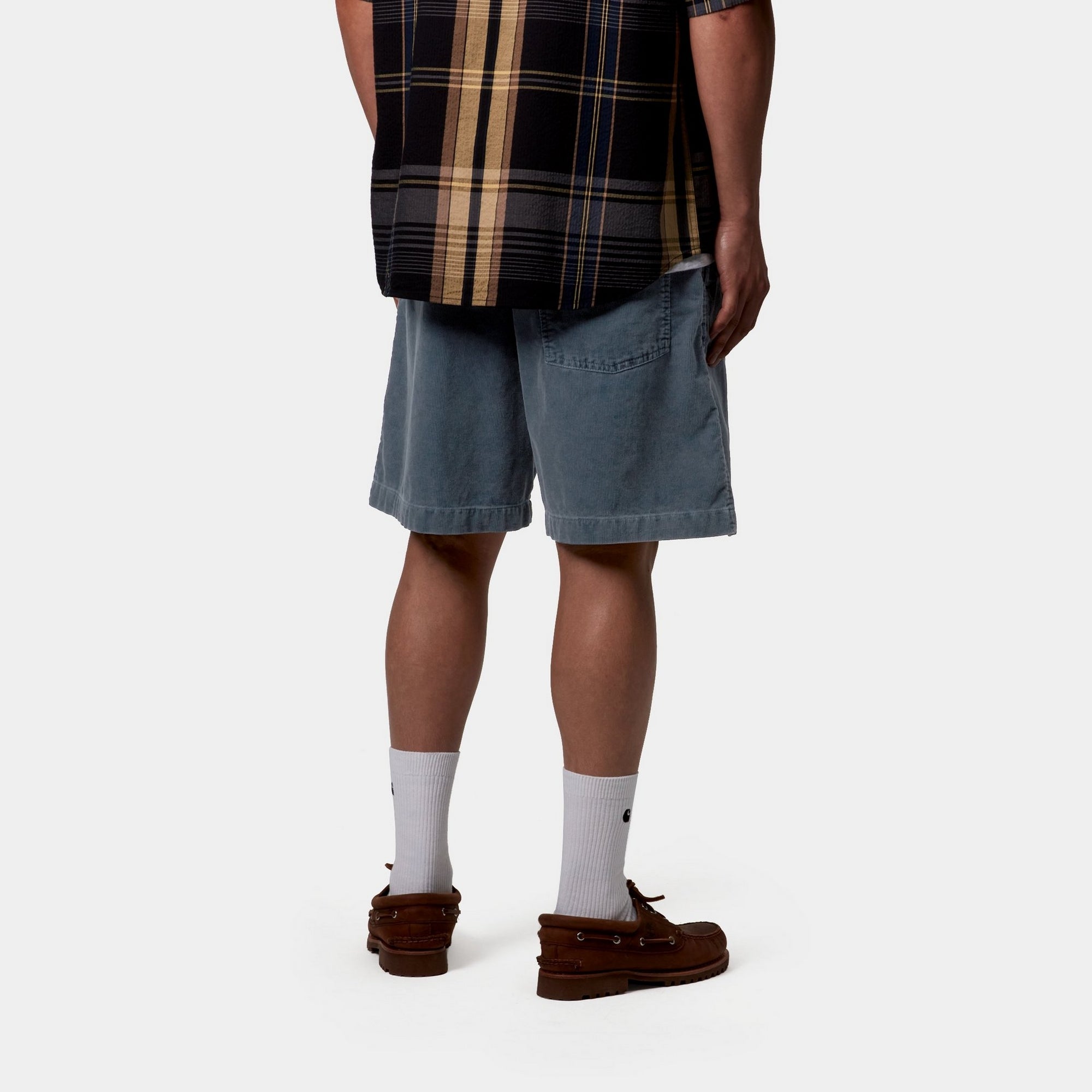 Reynold Corduroy Shorts for Men - Dusky Blue Washed Corduroy Casual Shorts | Perfect for Summer Outfits, Beachwear & Relaxing