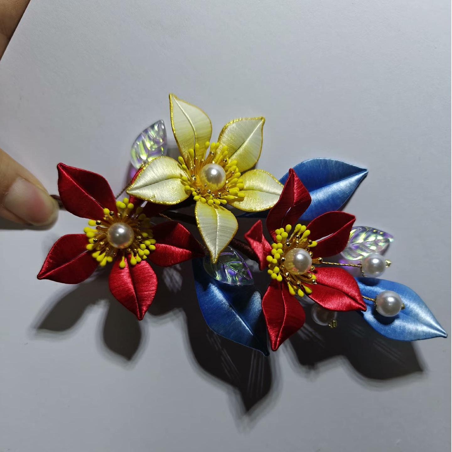 Custom Silk Hairpin - Handmade Floral Hair Clip for Women (Chanhua) | Perfect for Weddings, Parties & Special Occasions